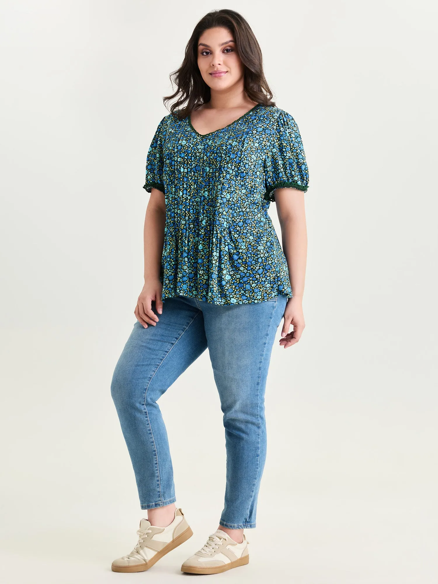 Supersoft Micro Floral Print Blouse sold by Bloomchic product image thumbnail 3