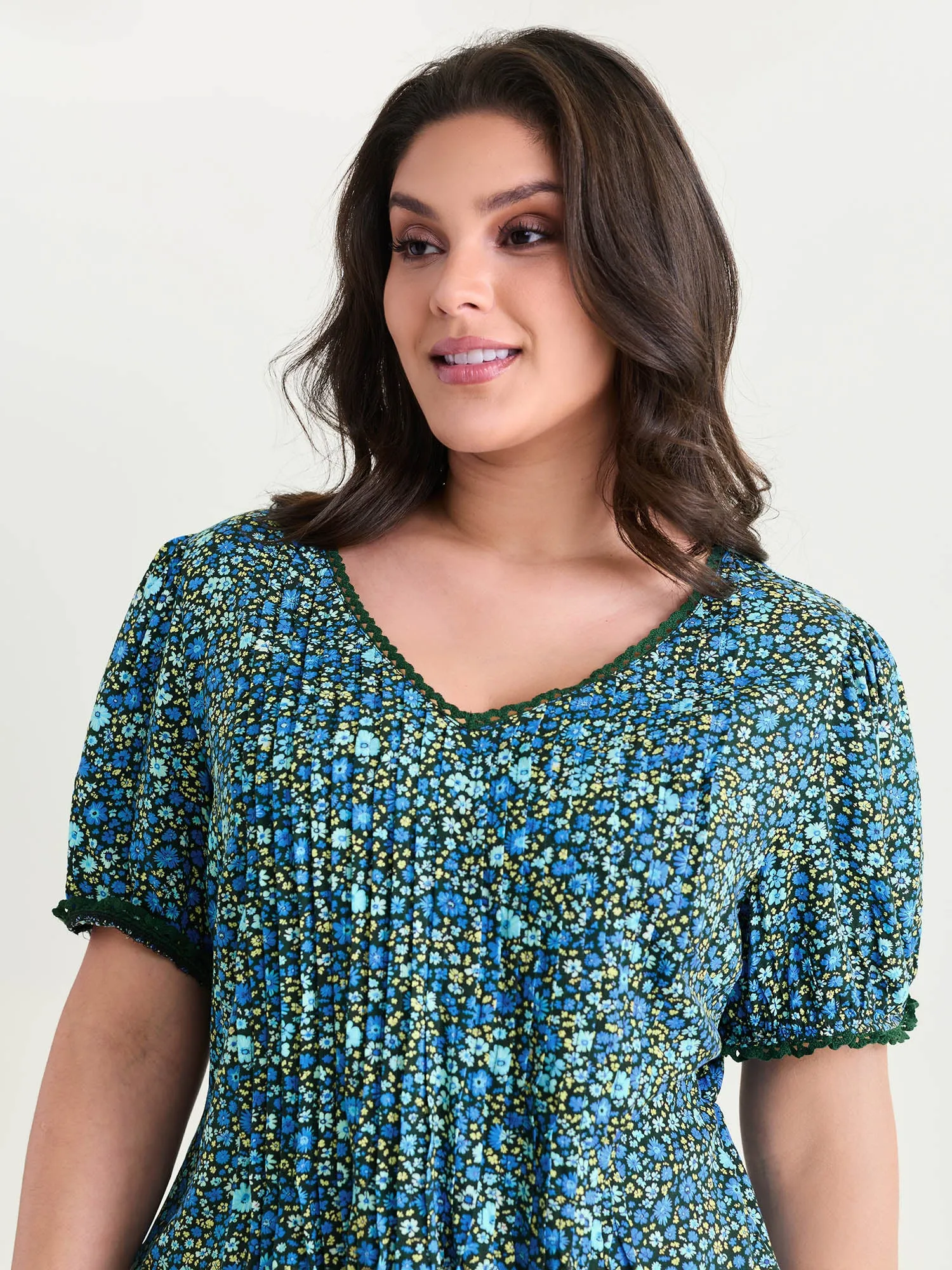 Supersoft Micro Floral Print Blouse sold by Bloomchic product image thumbnail 2