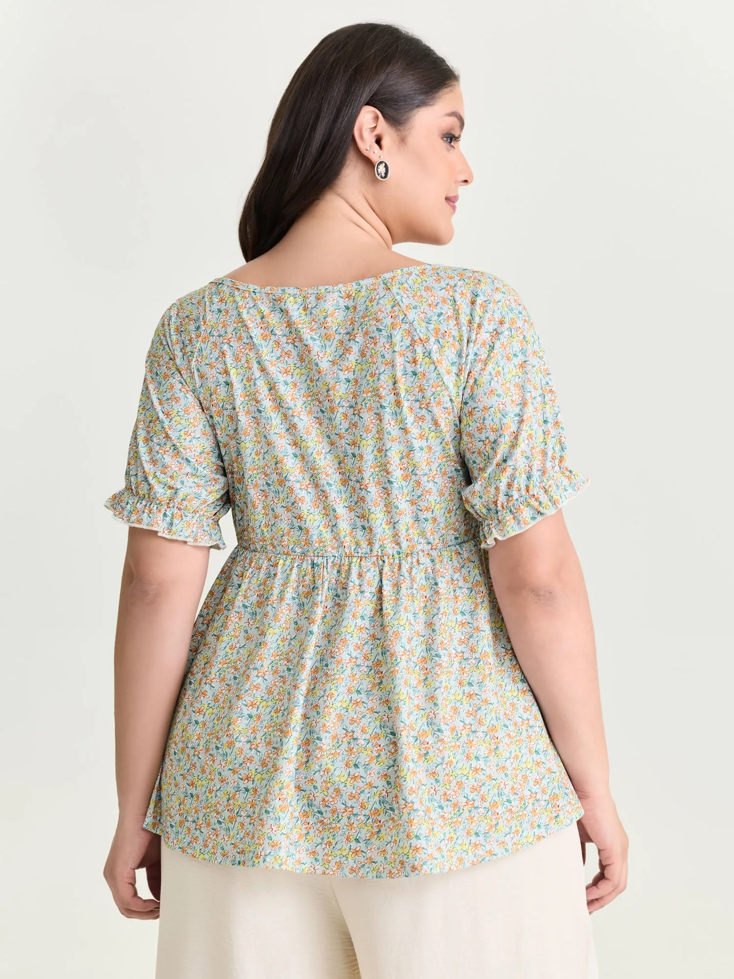 Supersoft Floral Print Knit Top sold by Bloomchic product image thumbnail 4