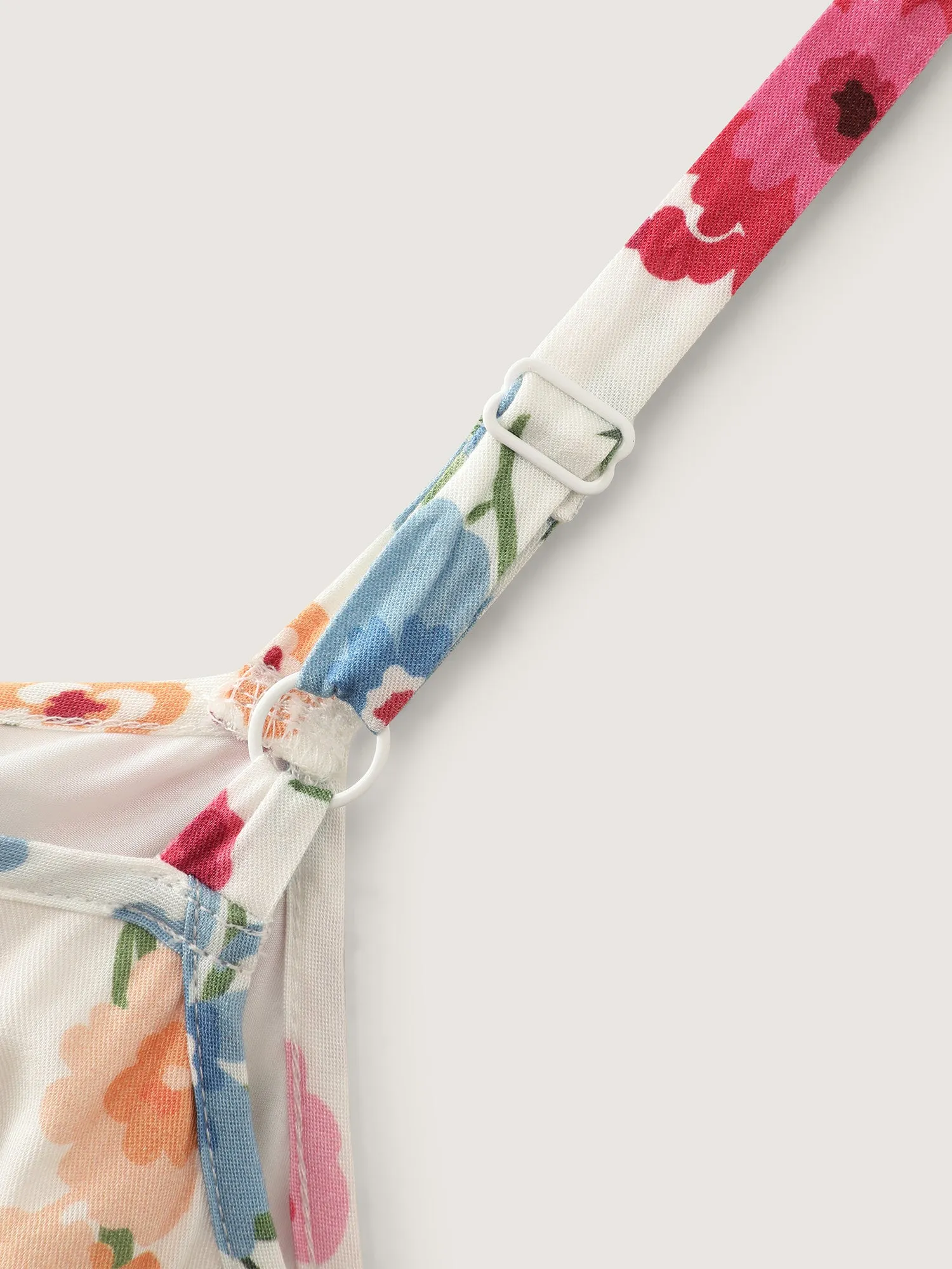 Floral Vibrance Waist-Tie Wide-Leg Jumpsuit sold by Bloomchic product image thumbnail 5
