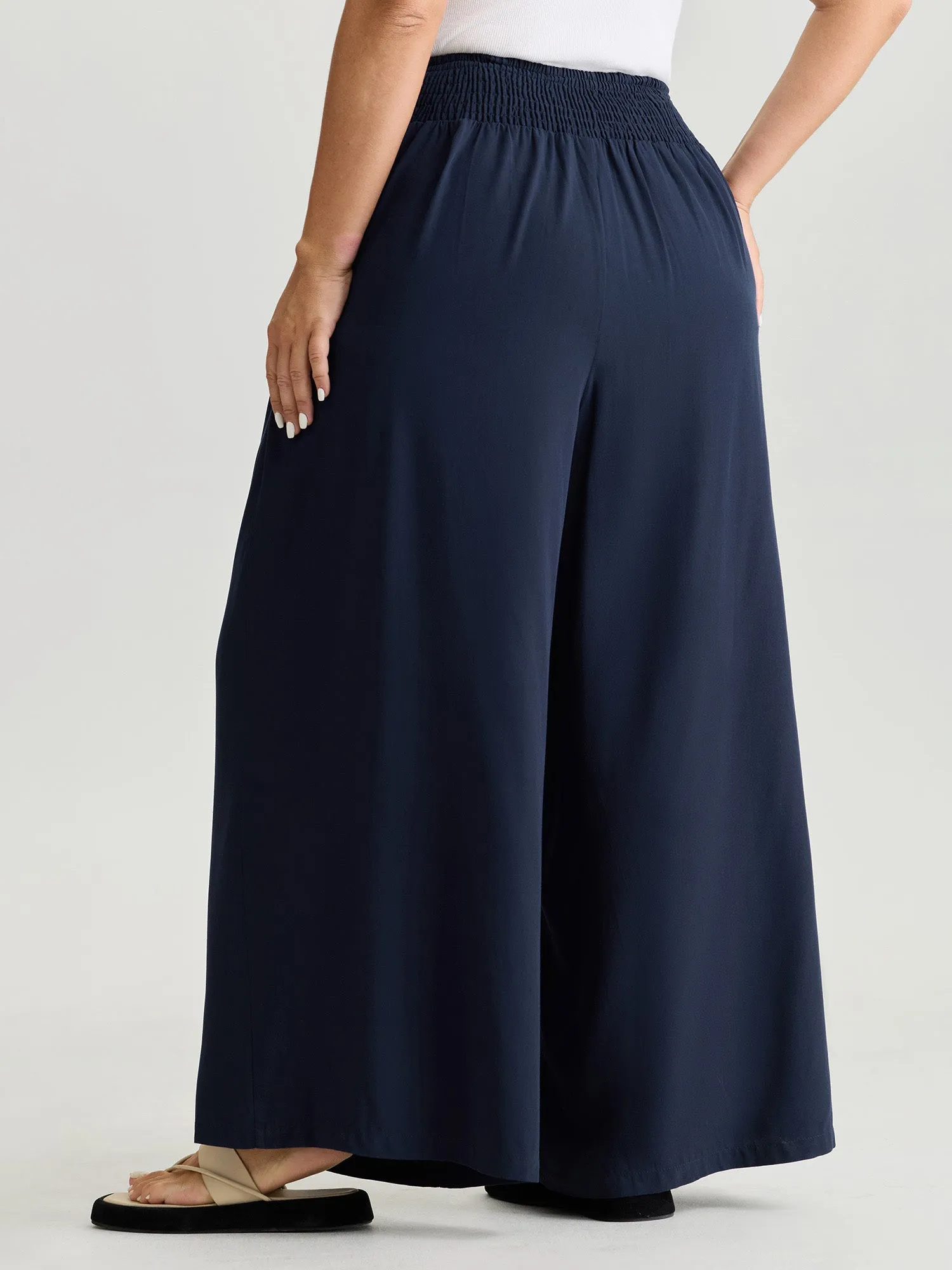 Wide Cross-Tie Waistband Pants sold by Bloomchic product image thumbnail 5