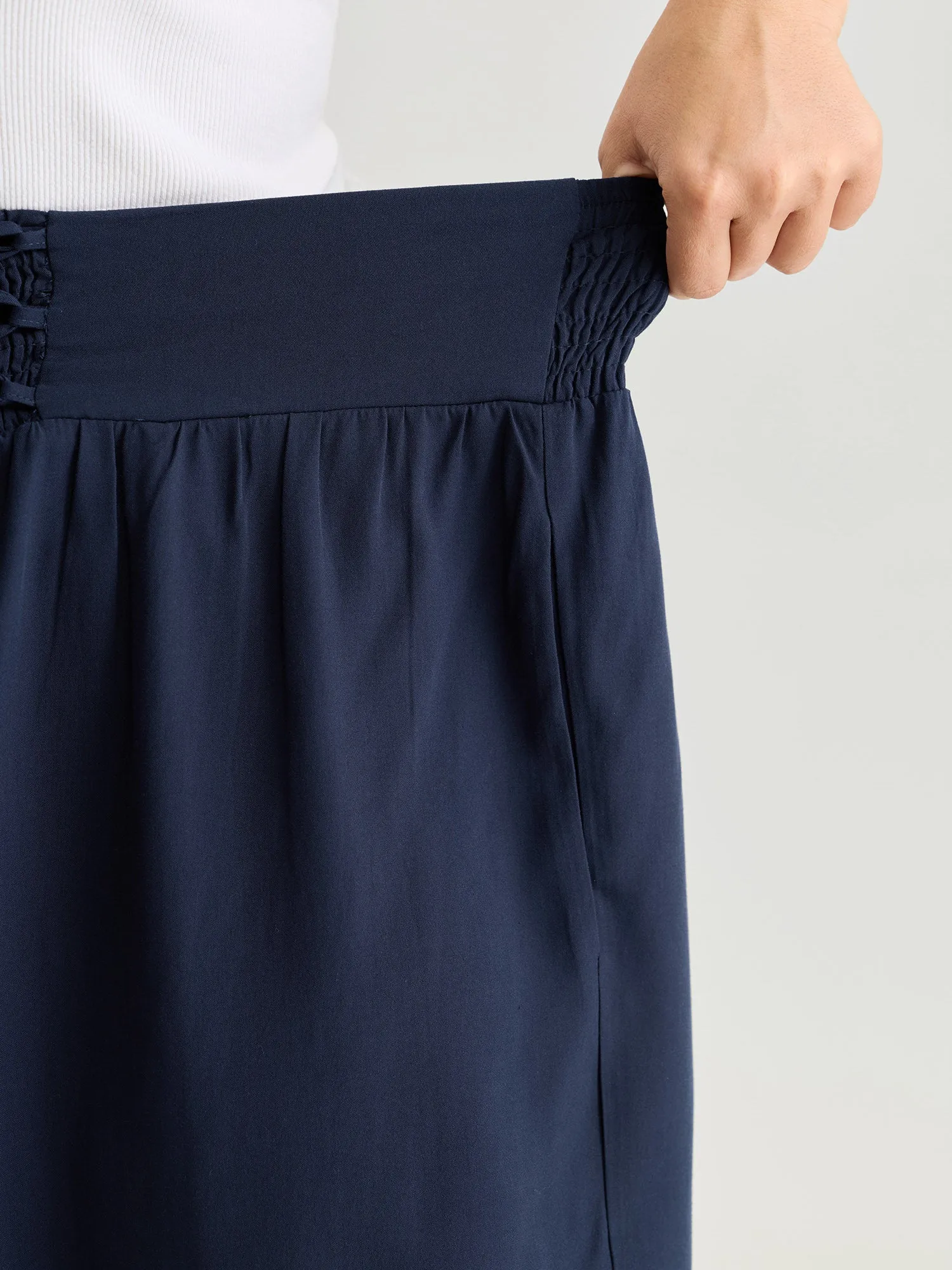 Wide Cross-Tie Waistband Pants sold by Bloomchic product image thumbnail 4