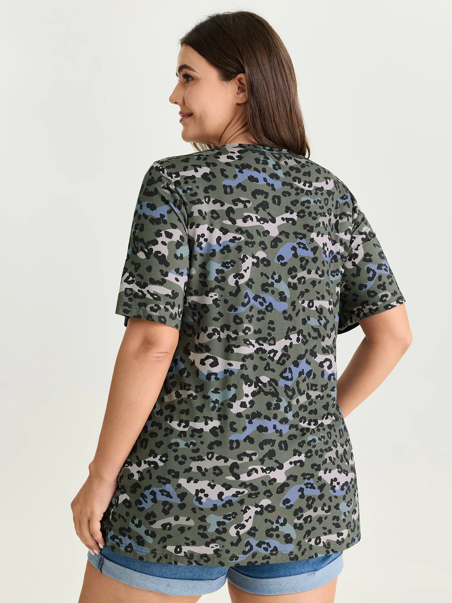 Camouflage Leopard Print T-Shirt sold by Bloomchic product image thumbnail 4