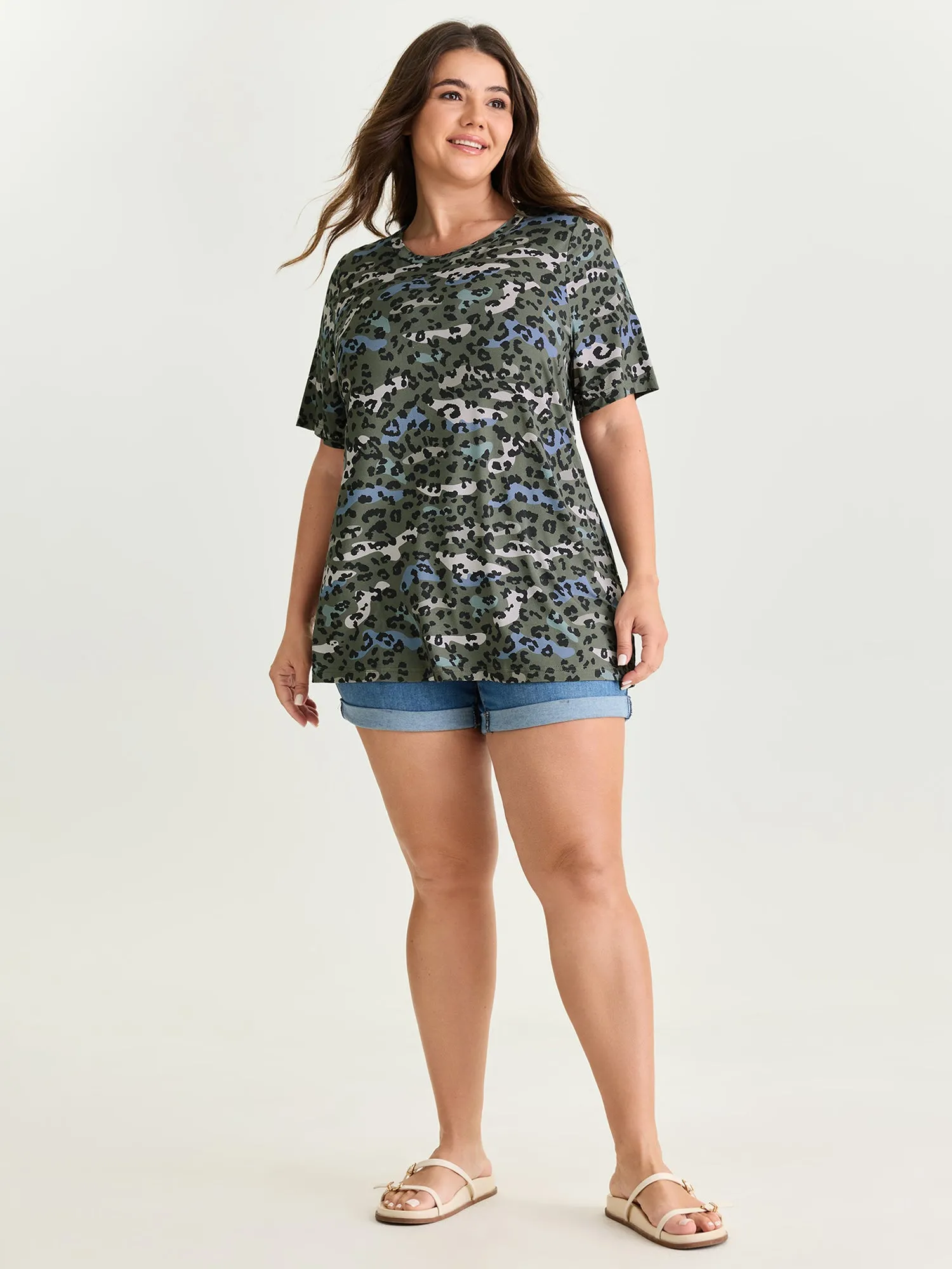 Camouflage Leopard Print T-Shirt sold by Bloomchic product image thumbnail 3