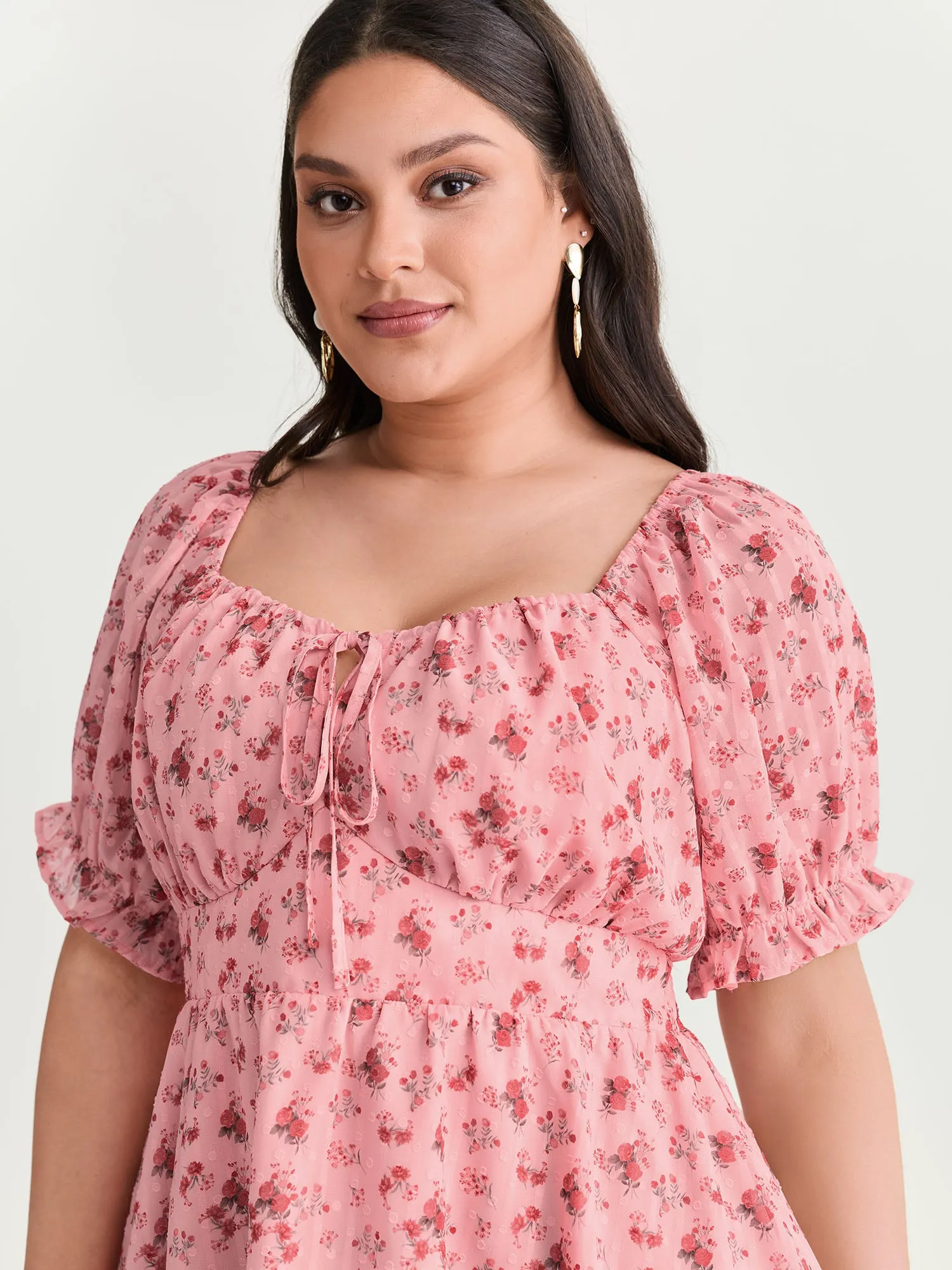 Floral Romance Bust-Friendly Shirred Blouse sold by Bloomchic product image thumbnail 2