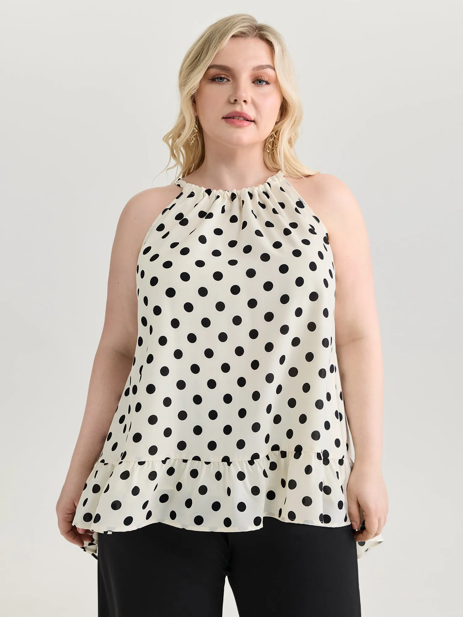 Polka Dot Charm Flowy Tank Top sold by Bloomchic