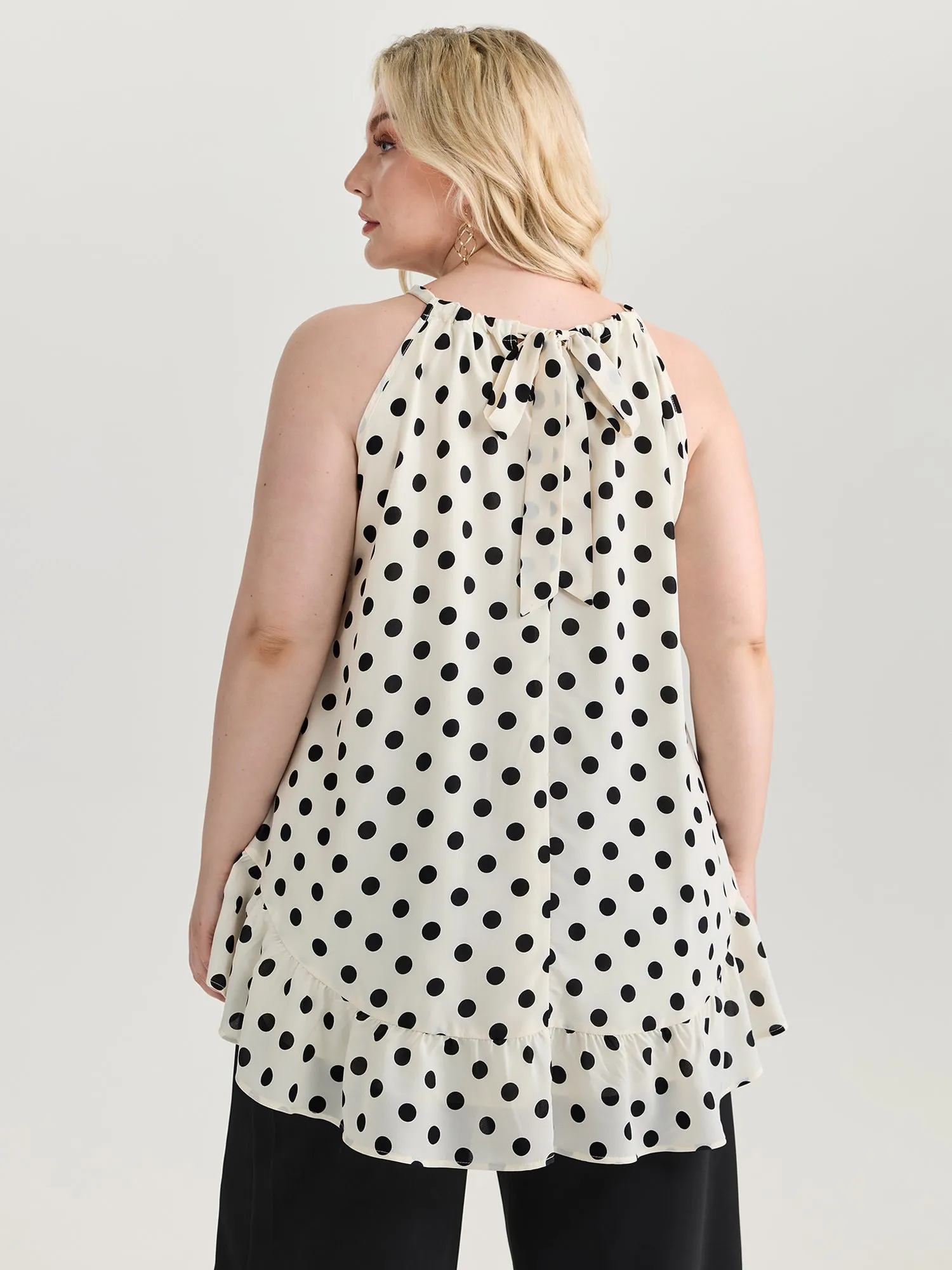 Polka Dot Charm Flowy Tank Top sold by Bloomchic product image thumbnail 4