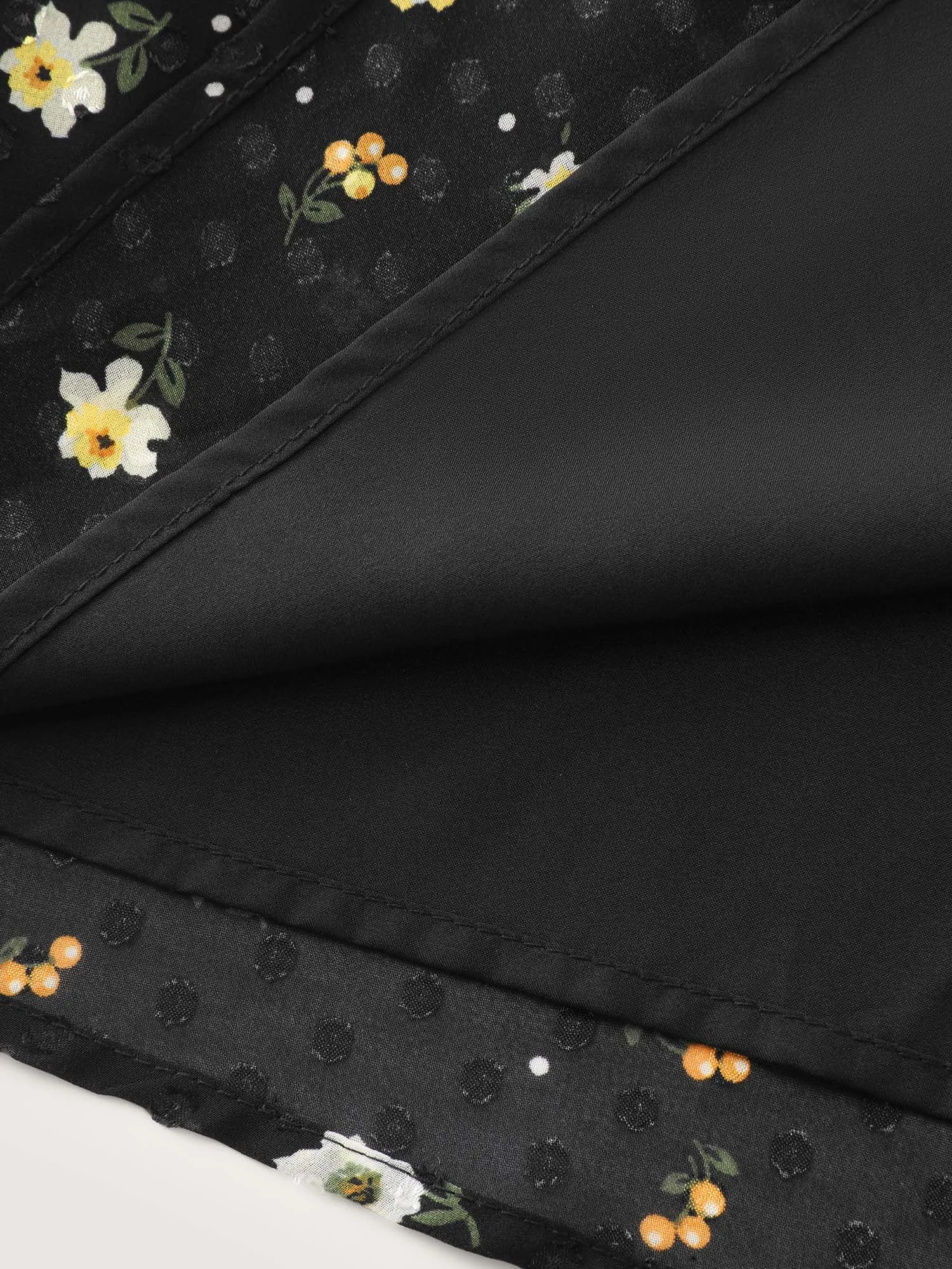Laser Cut Floral Print Square Neckline Blouse sold by Bloomchic product image thumbnail 5