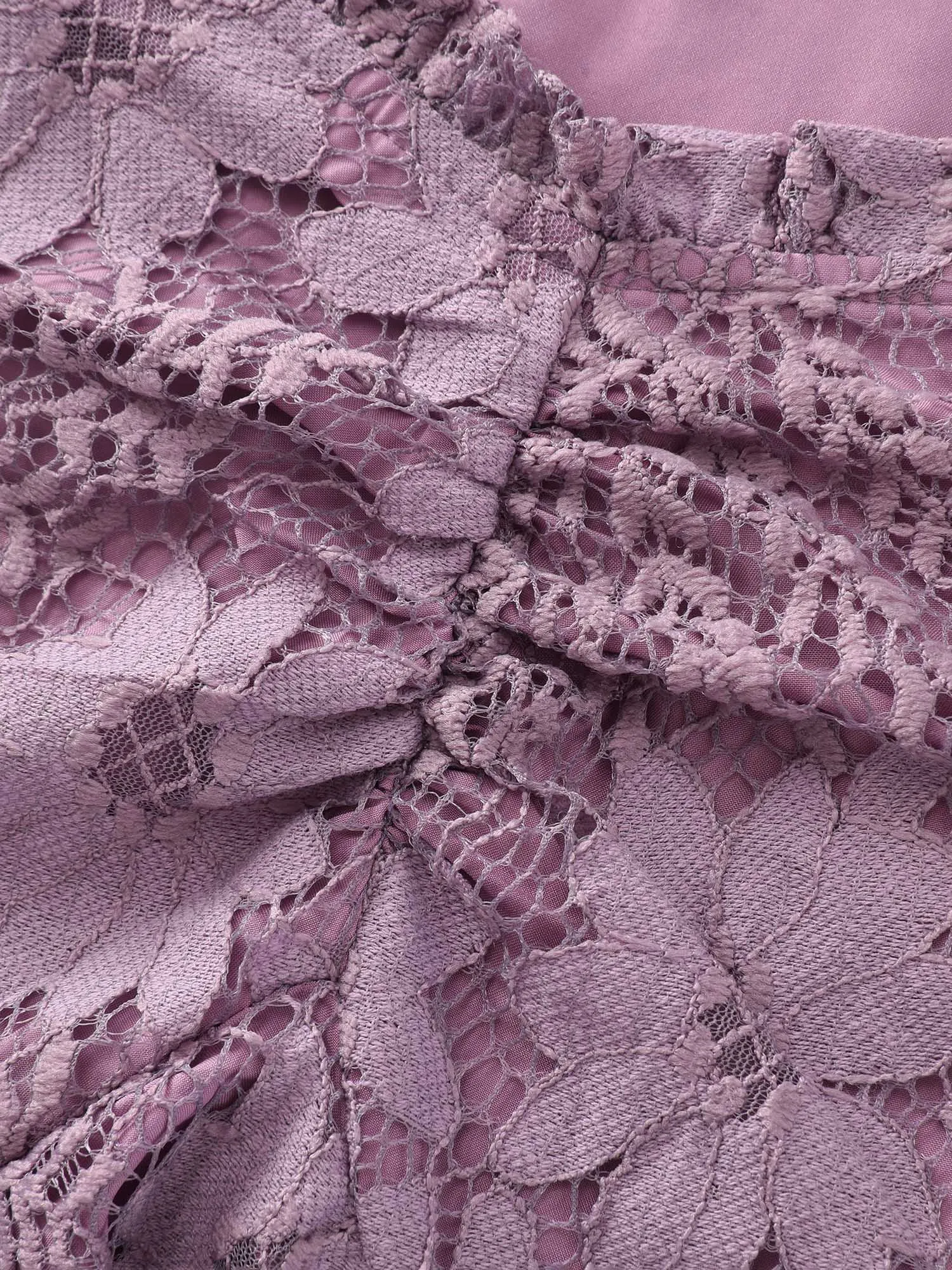 Floral Lace Ruched Fit And Flare Blouse sold by Bloomchic product image thumbnail 5