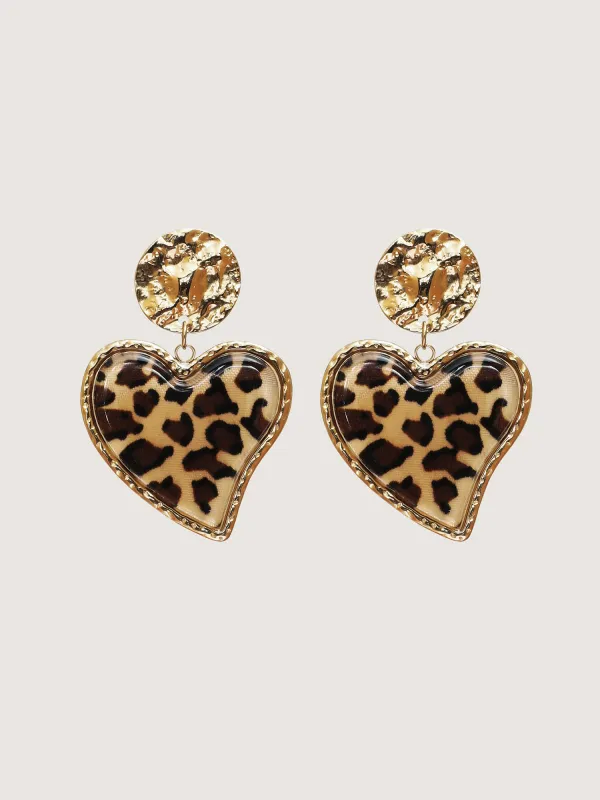 Wild Hearts 18K Gold-Plated Earrings made by Bloomchic