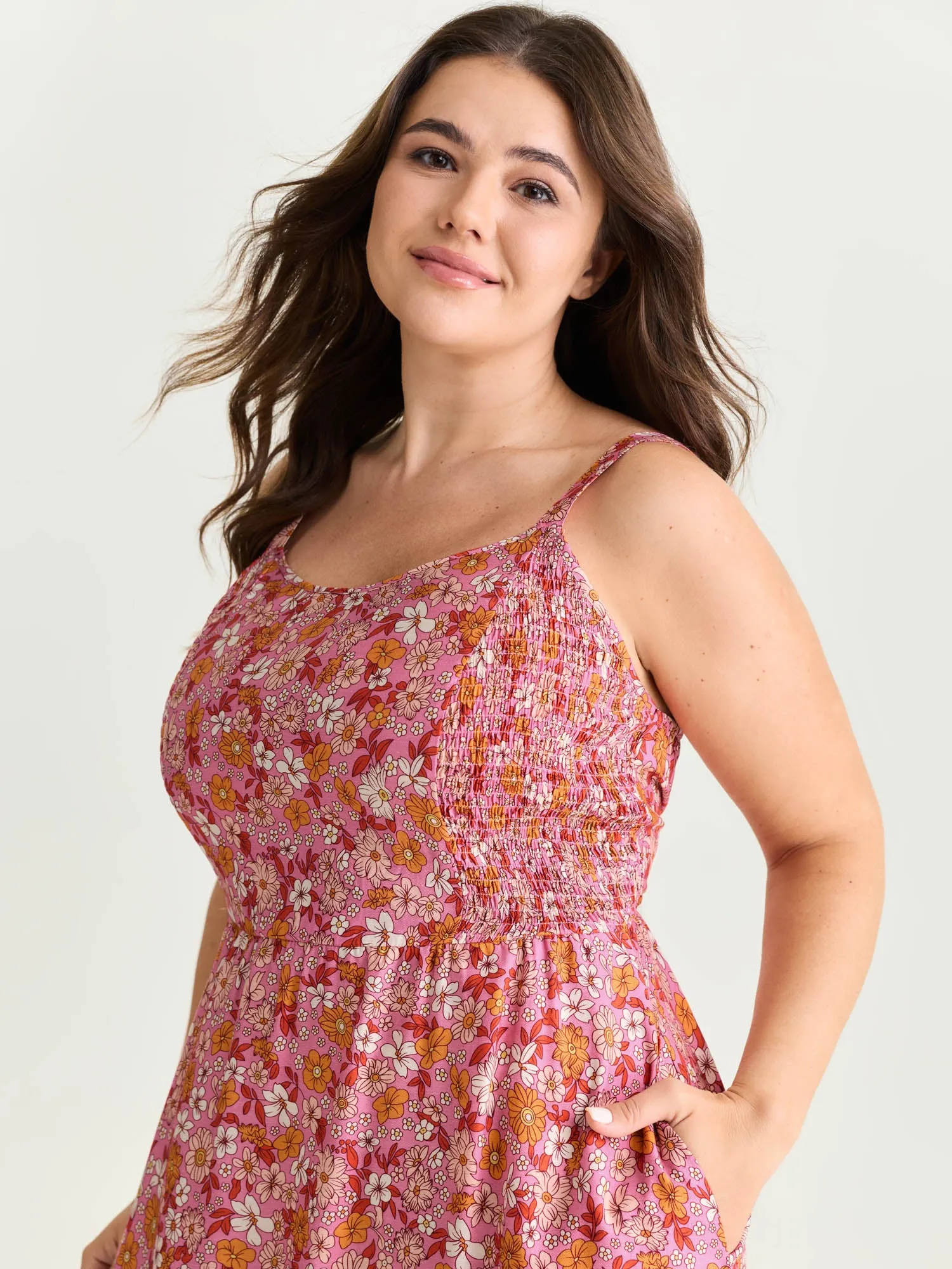 Supersoft Floral Print Cami Midi Dress sold by Bloomchic product image thumbnail 2