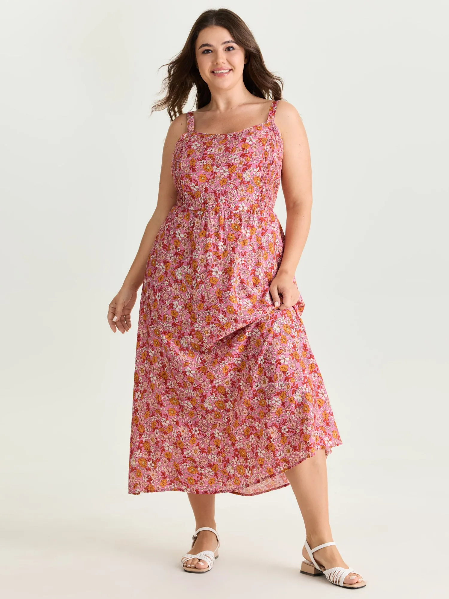 Supersoft Floral Print Cami Midi Dress sold by Bloomchic product image thumbnail 3