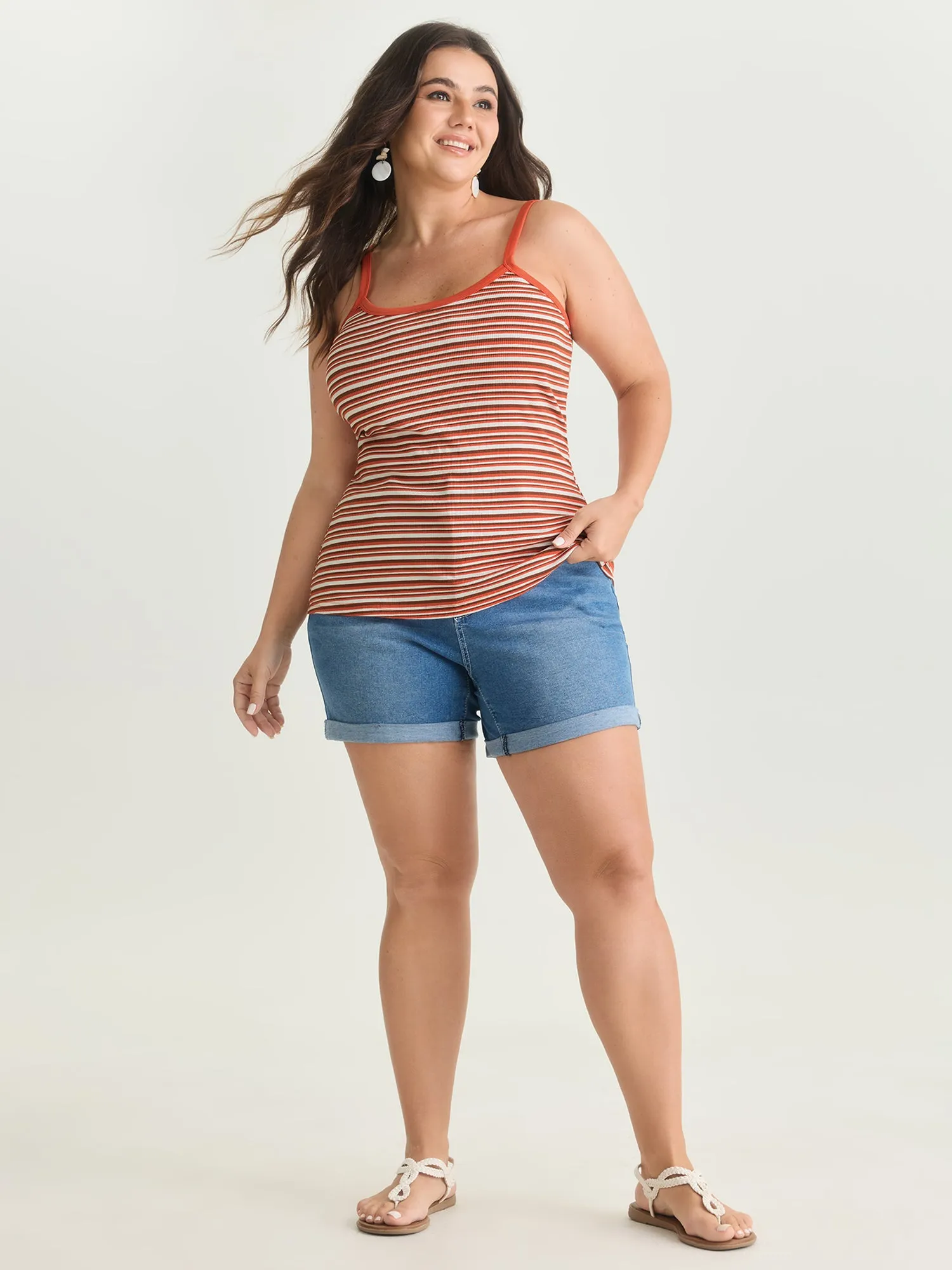 Supersoft Striped Pattern Tank Top sold by Bloomchic product image thumbnail 3