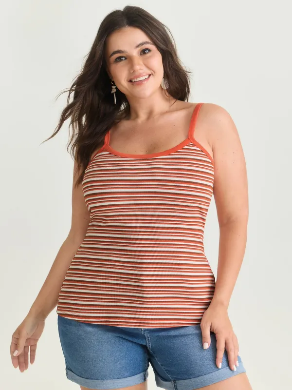 Supersoft Striped Pattern Tank Top made by Bloomchic
