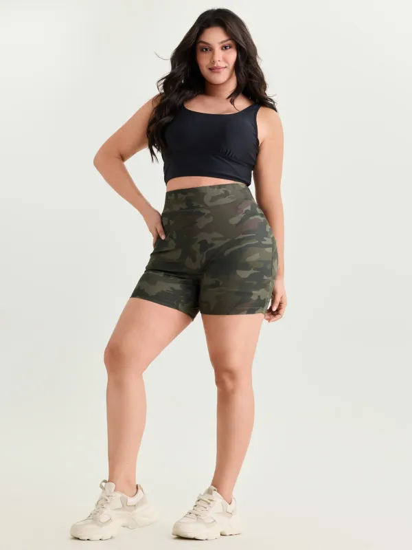 Camouflage Print Stretchy Skinny-Fit Leggings made by Bloomchic