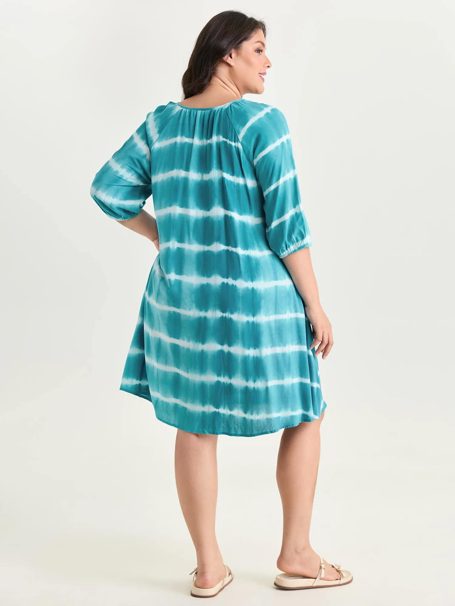 Color Contrast Striped Print Mini Dress sold by Bloomchic product image thumbnail 4