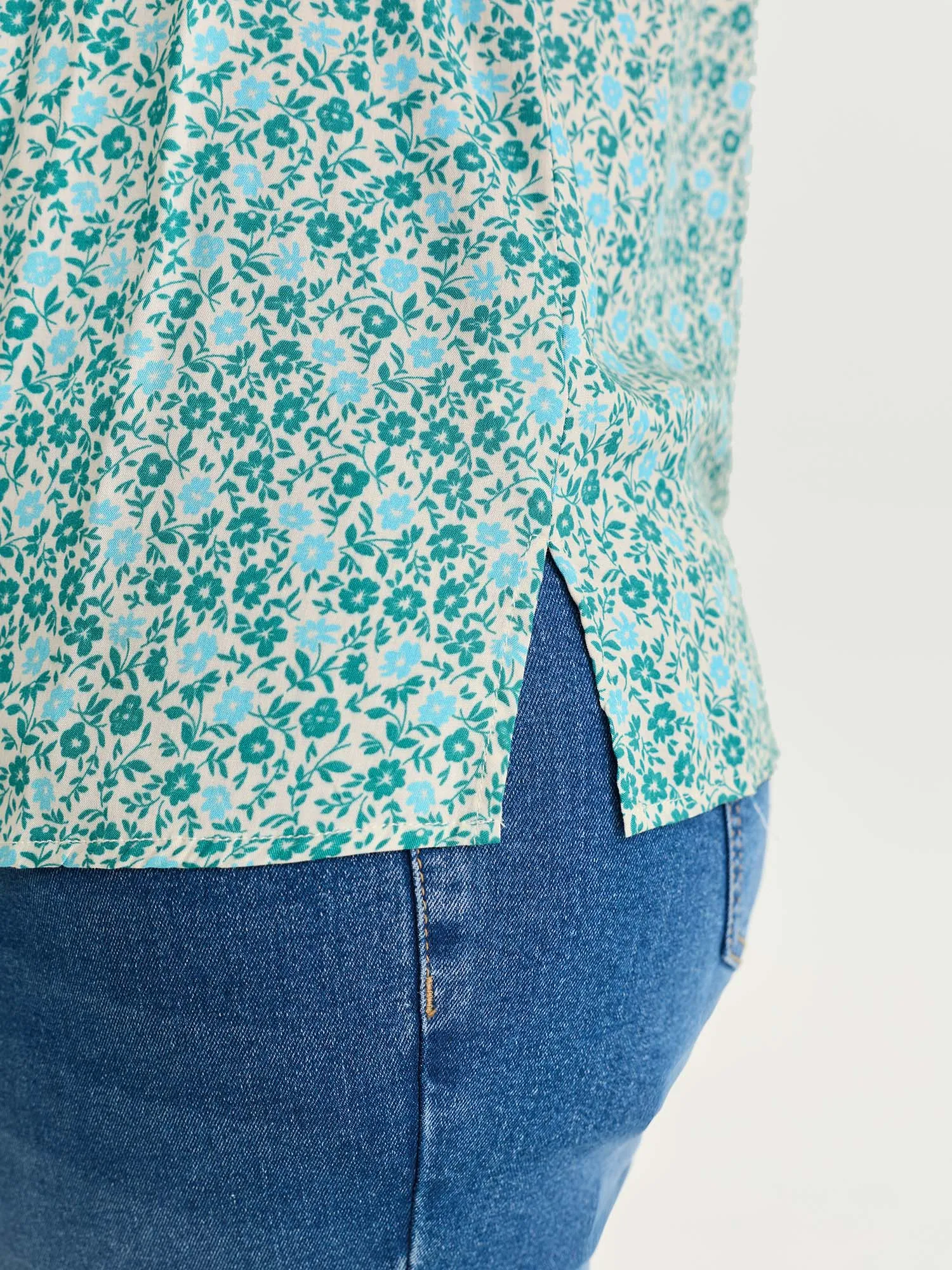 Floral Print Square Neckline Blouse sold by Bloomchic product image thumbnail 4