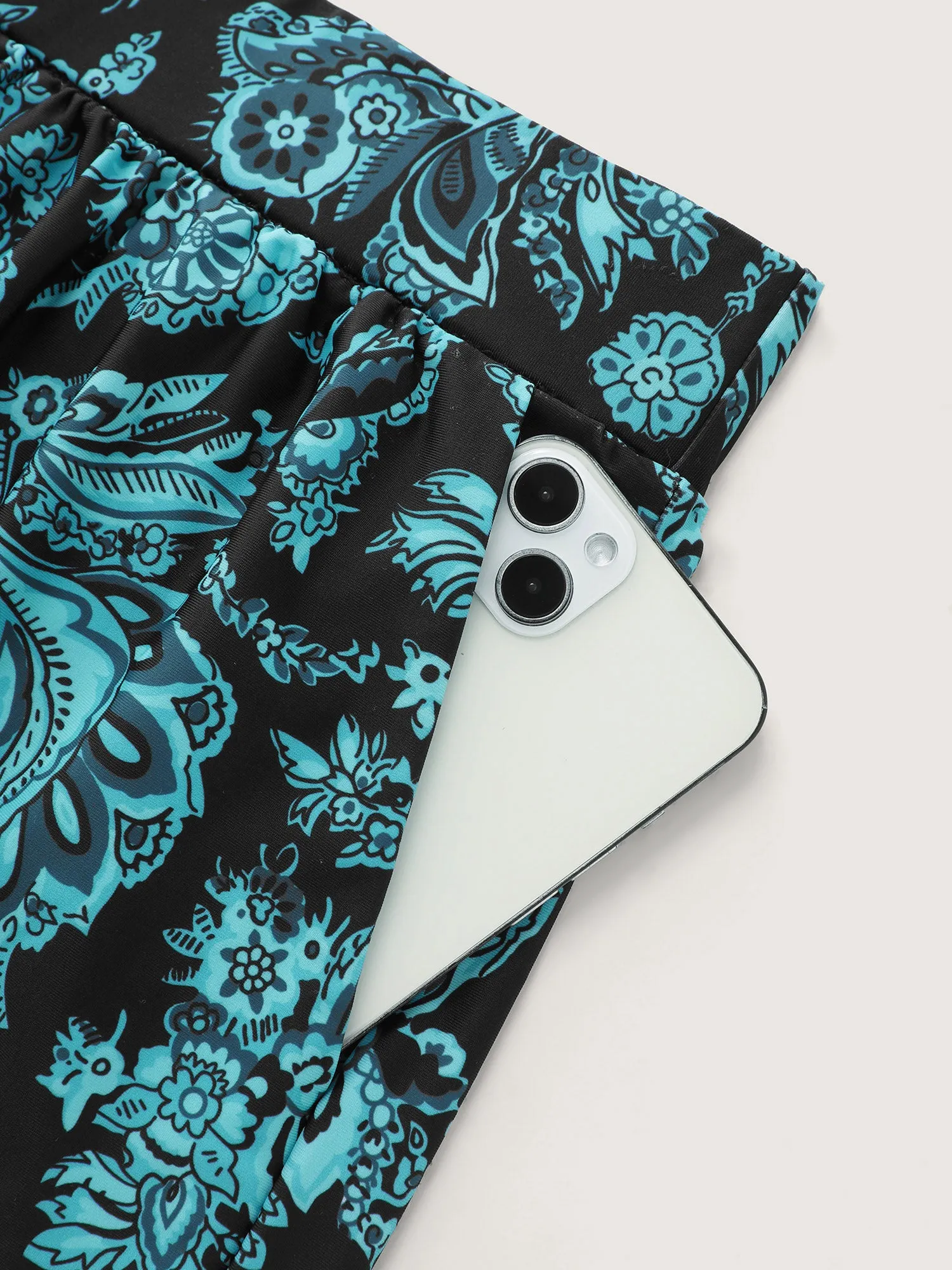 Paisley Print Pockets Swim Bottoms sold by Bloomchic product image thumbnail 5