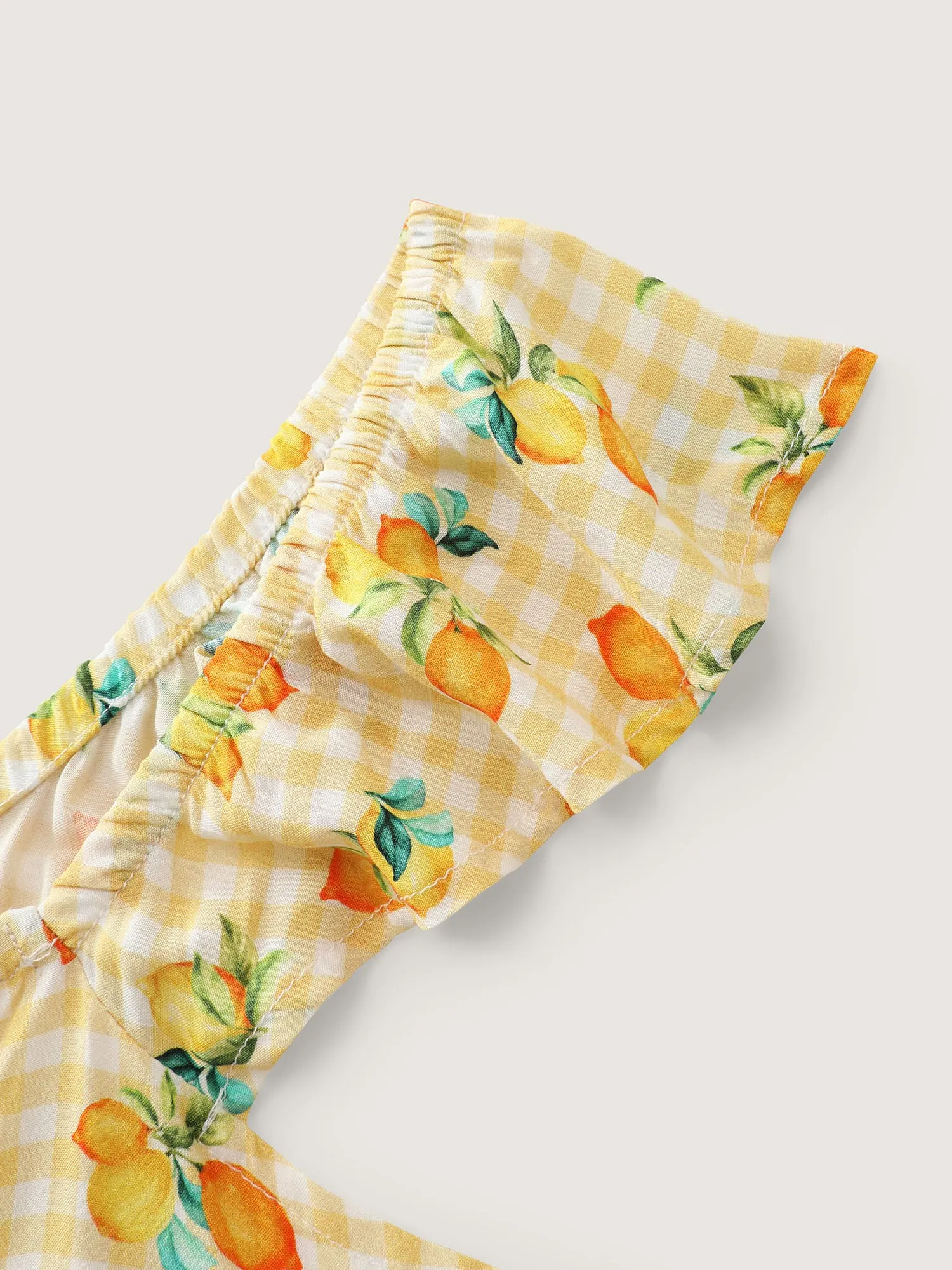 Supersoft Lemon Print Ruffled Sleeve Tank Top sold by Bloomchic product image thumbnail 5