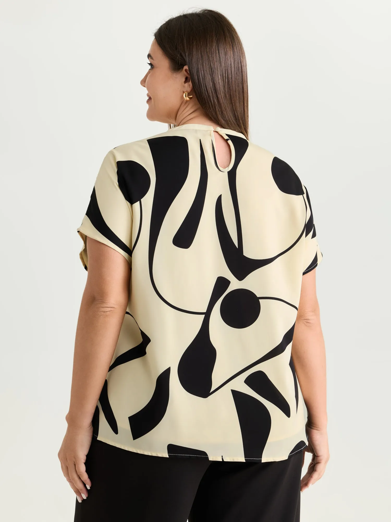 Supersoft Abstract Print Breathable Blouse sold by Bloomchic product image thumbnail 4
