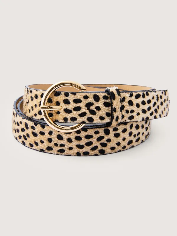 Leopard Print Buckle Wide Belt made by Bloomchic