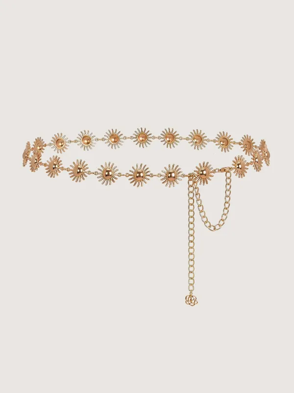 Sunflower Chain Link Belt made by Bloomchic