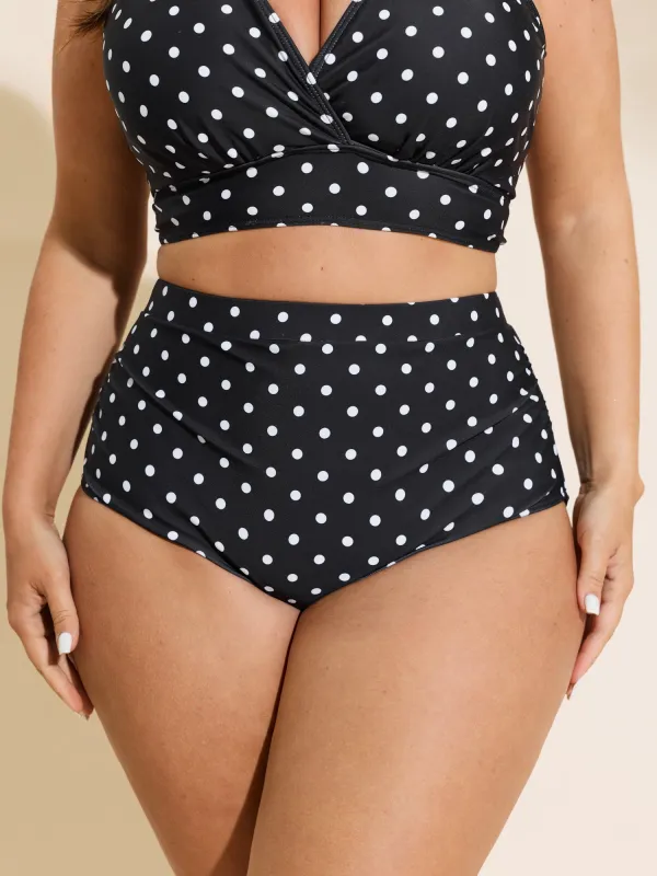 Polka Dots Skinny-Fit Bikini Bottoms made by Bloomchic