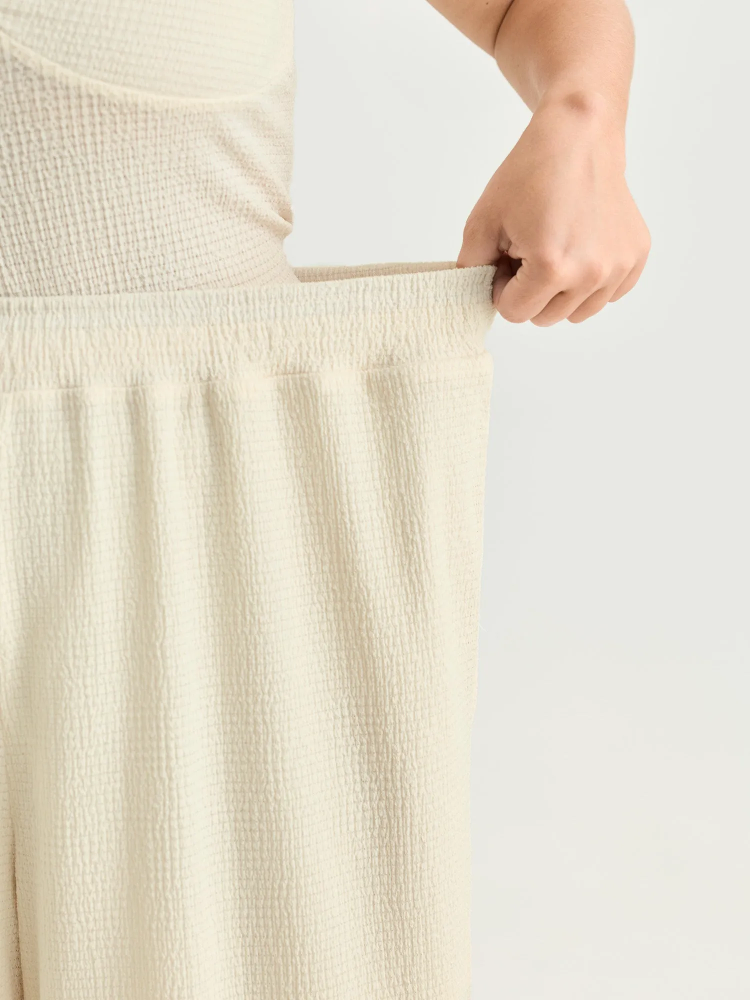 Breathable Textured Sheer Flowy Pants sold by Bloomchic product image thumbnail 3