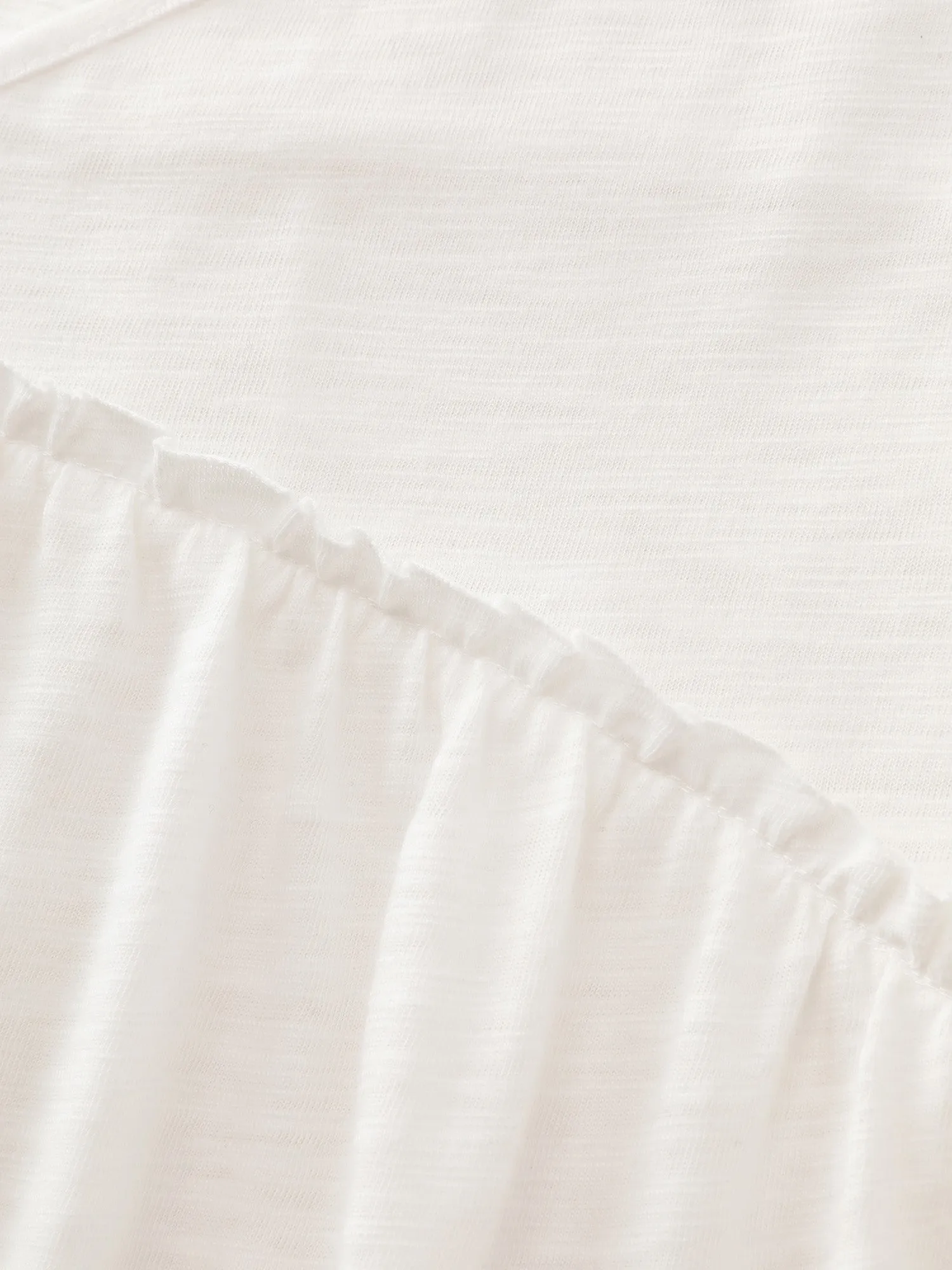 Plain Ruffled Sleeve Relaxed-Fit T-Shirt sold by Bloomchic product image thumbnail 5