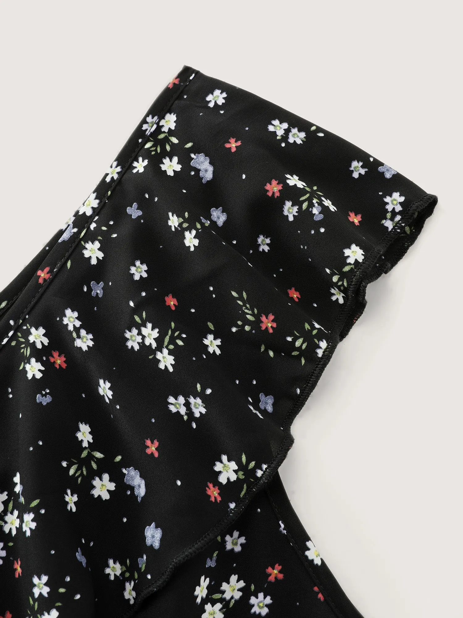 Floral Print One-Shoulder Ruffled Jumpsuit sold by Bloomchic product image thumbnail 5