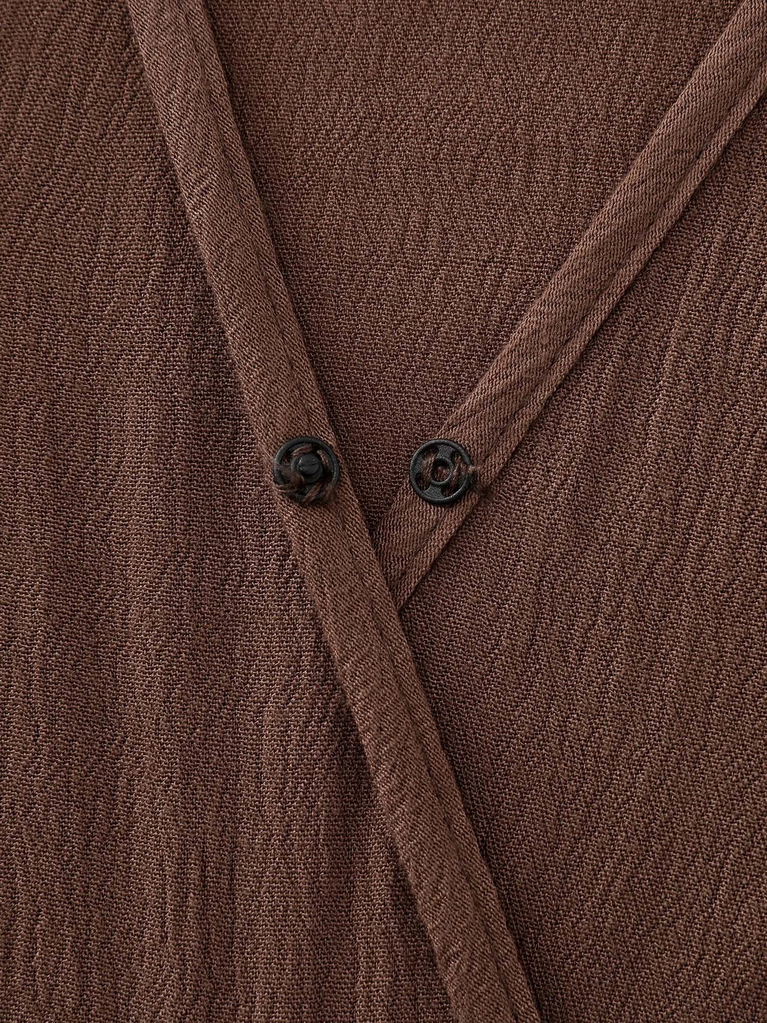 Textured Pleated Waist Surplice Jumpsuit sold by Bloomchic product image thumbnail 5
