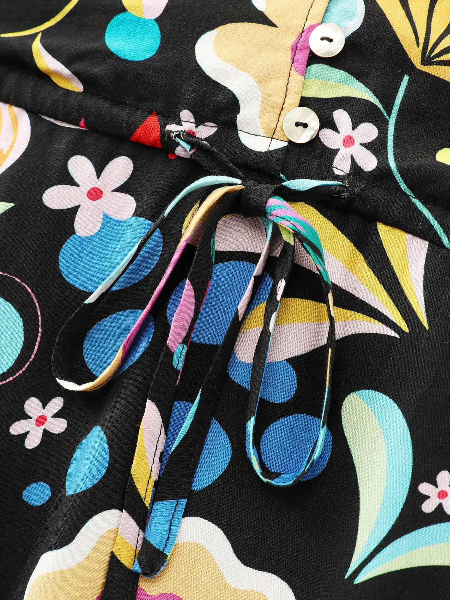 Bright Floral Print Flared Sleeve Midi Dress sold by Bloomchic product image thumbnail 5