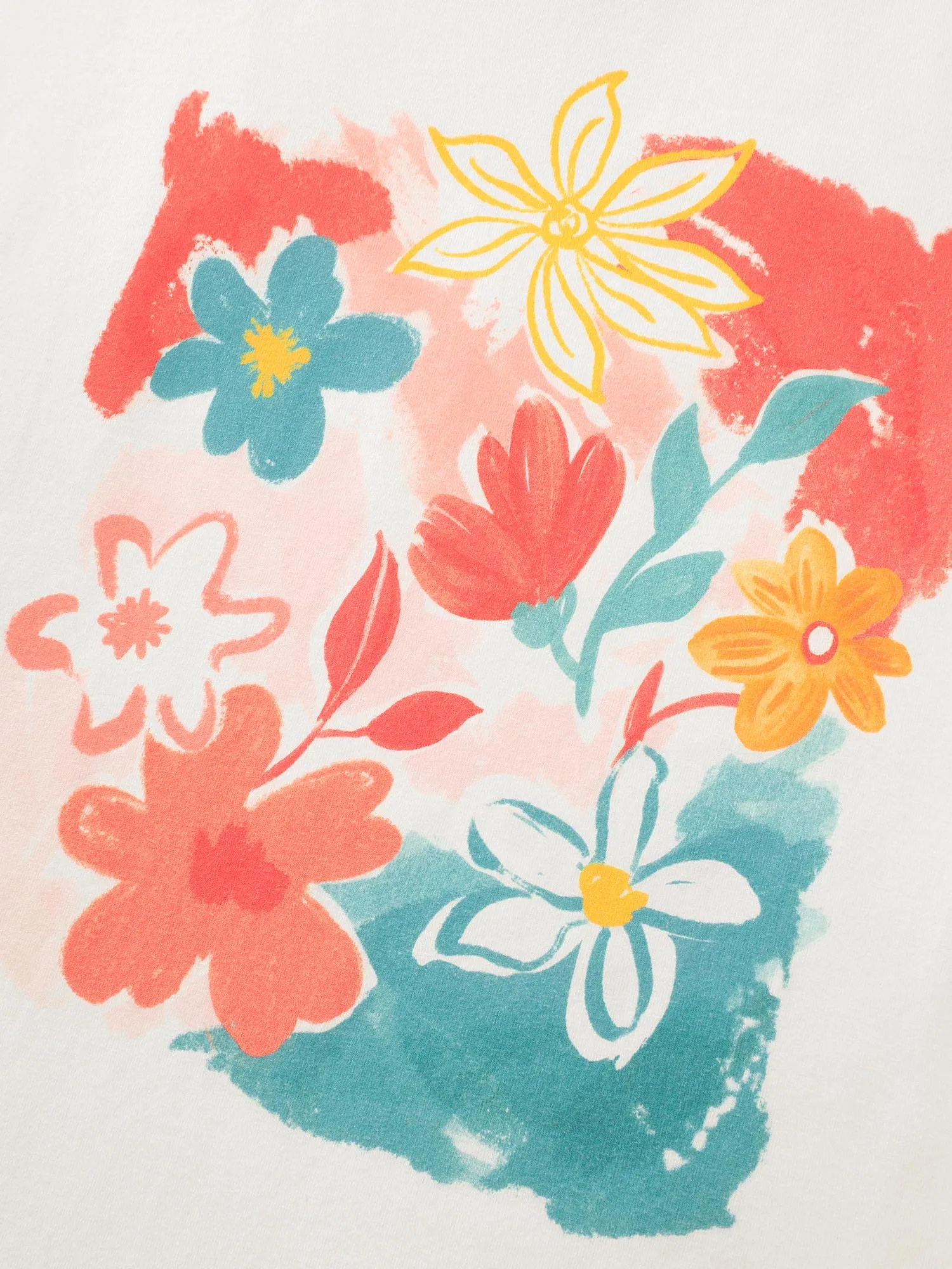 Cotton Colorful Floral Print Round Neck T-Shirt sold by Bloomchic product image thumbnail 5
