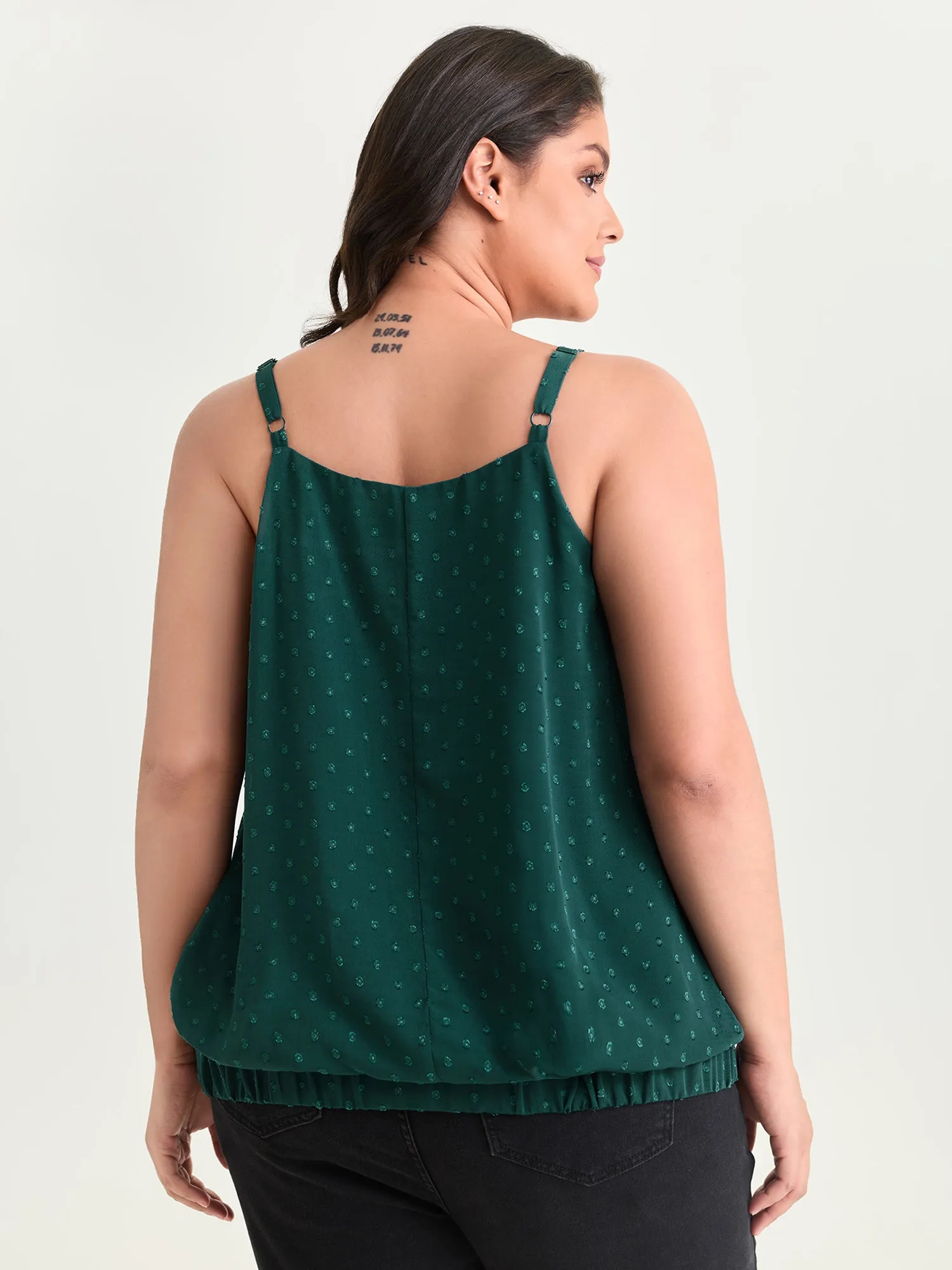 Textured Stretchy Hem Pleated Tank Top sold by Bloomchic product image thumbnail 4