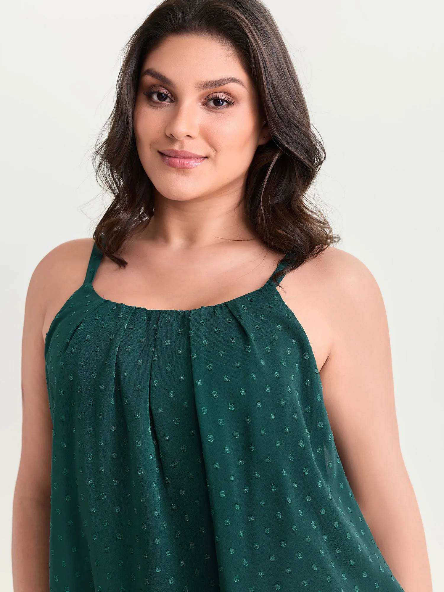 Textured Stretchy Hem Pleated Tank Top sold by Bloomchic product image thumbnail 2