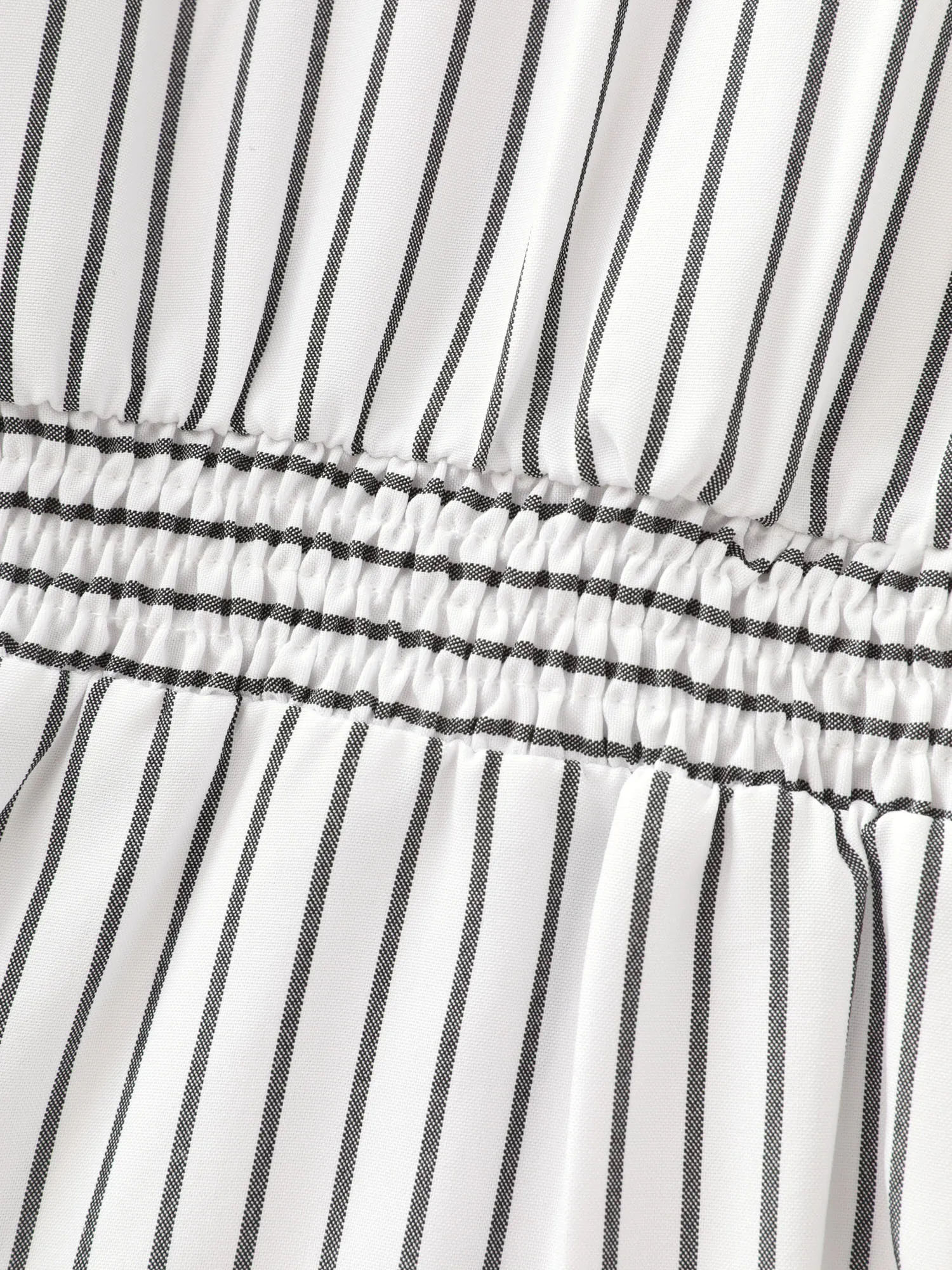 Striped Print Cinched-Waist Button-Down Shirt sold by Bloomchic product image thumbnail 5