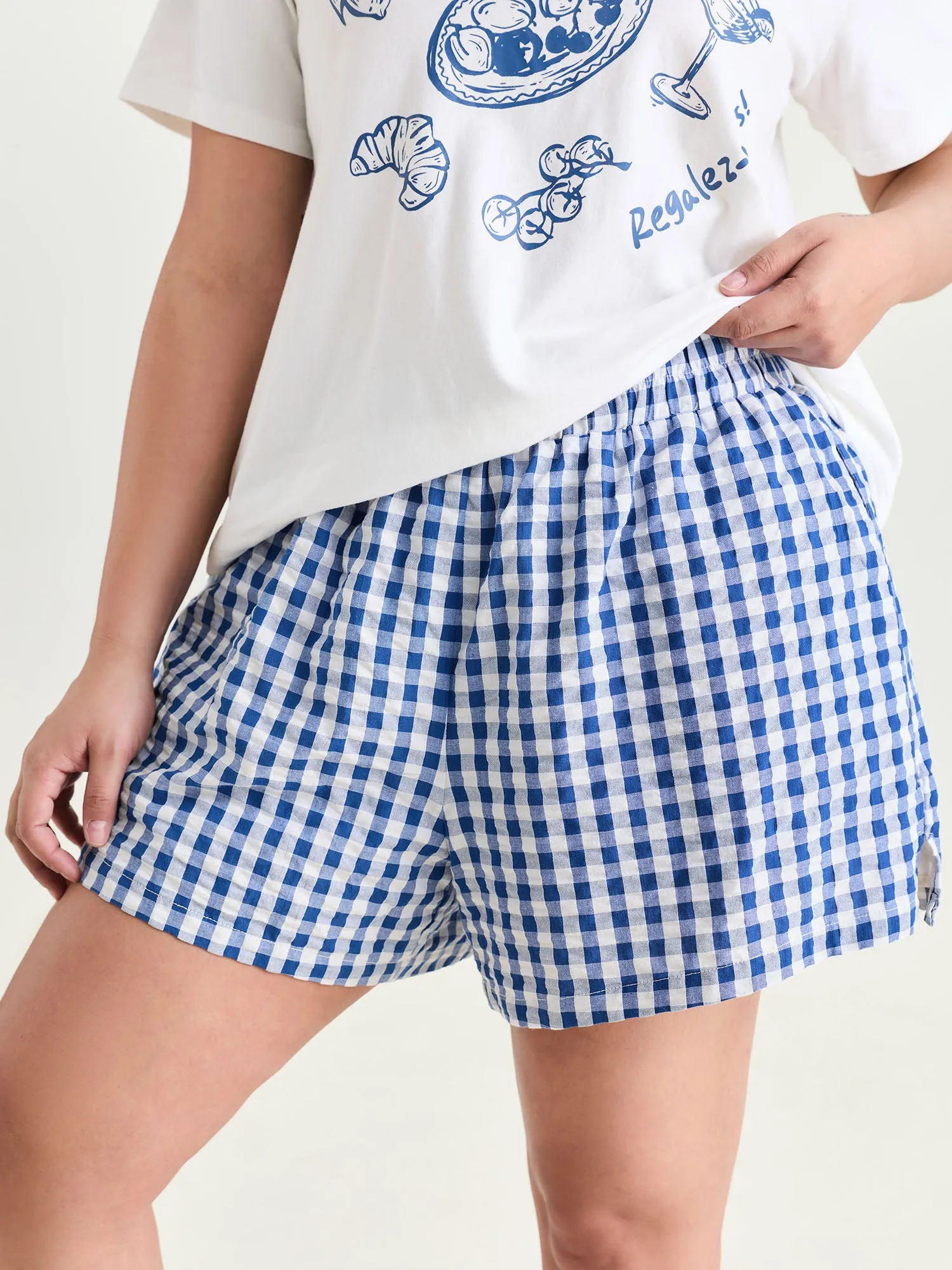 Cotton Bagel Print Color Contrast Pajama Set sold by Bloomchic product image thumbnail 4