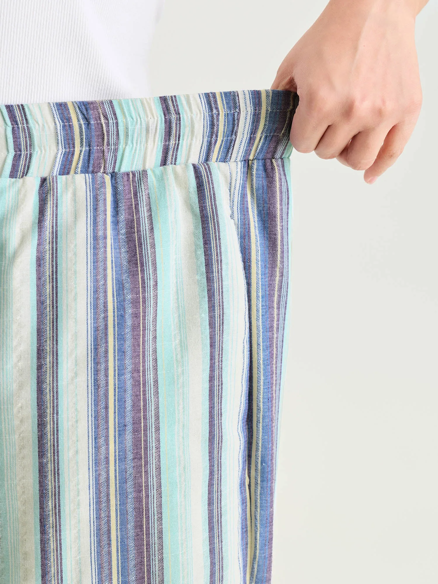 Striped Elastic Waist Wide Leg Pants sold by Bloomchic product image thumbnail 4