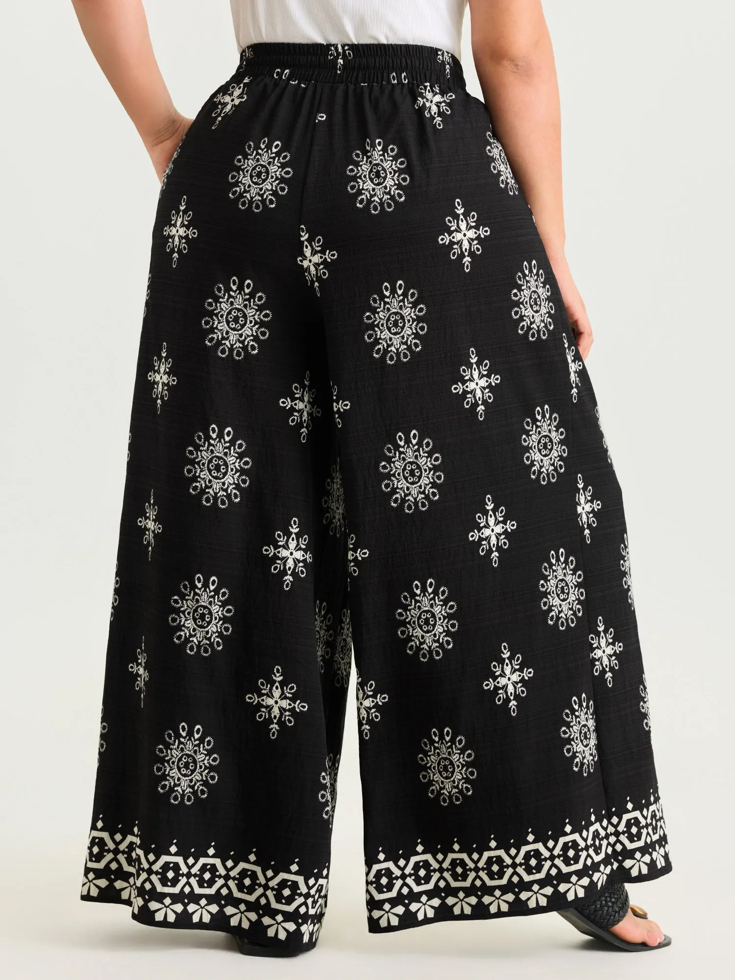Boho Floral Print Wide Leg Pants sold by Bloomchic product image thumbnail 3