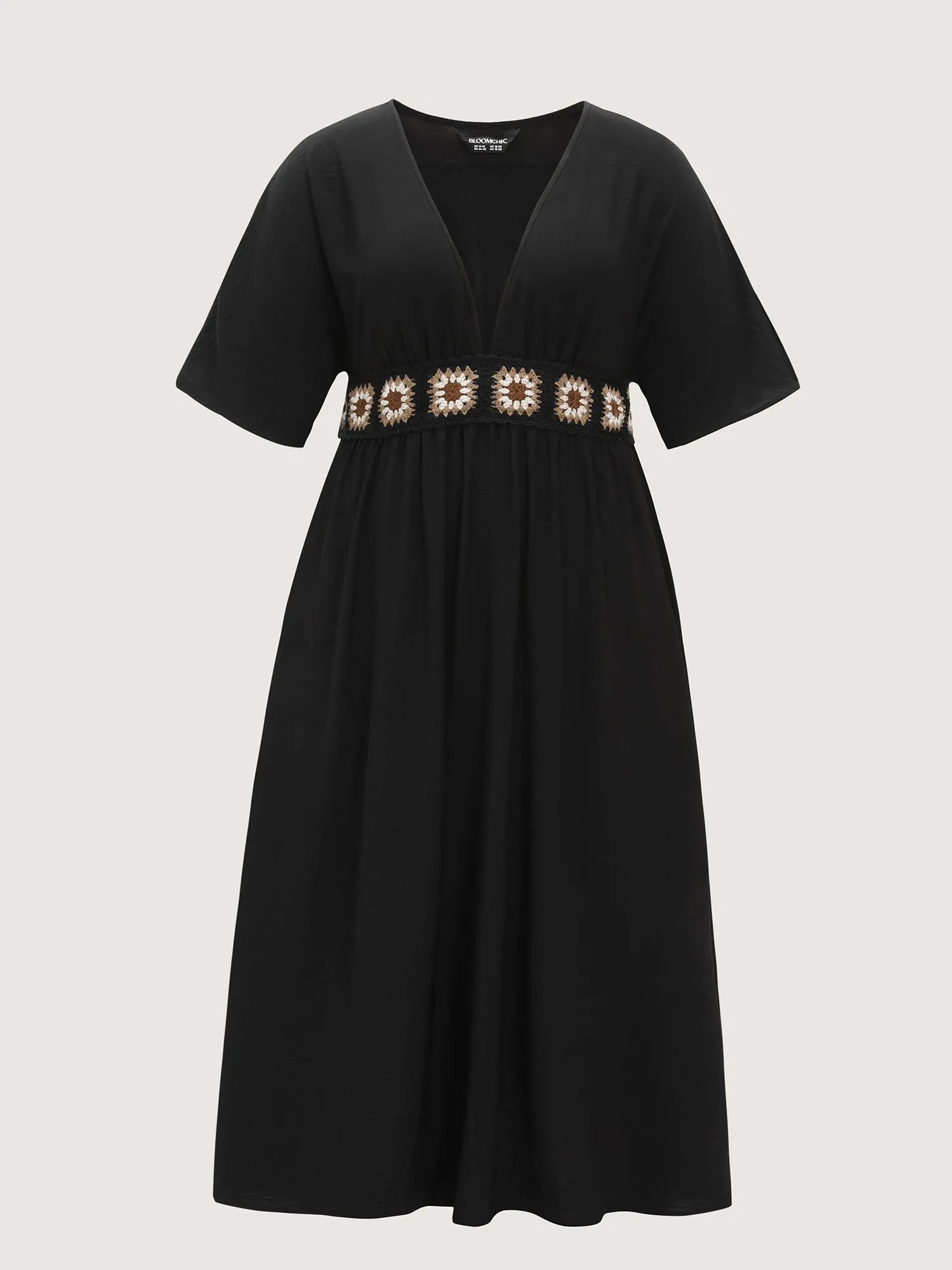 Breathable Boho Embroidered Waistband Maxi Dress sold by Bloomchic product image thumbnail 5