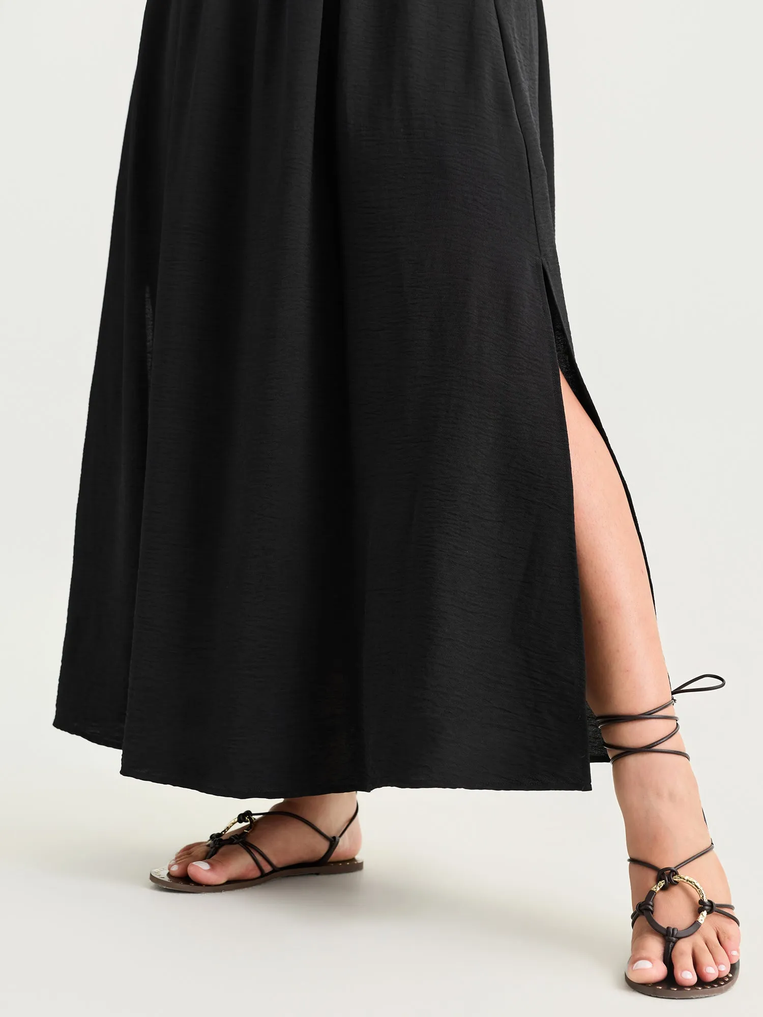 Breathable Boho Embroidered Waistband Maxi Dress sold by Bloomchic product image thumbnail 3