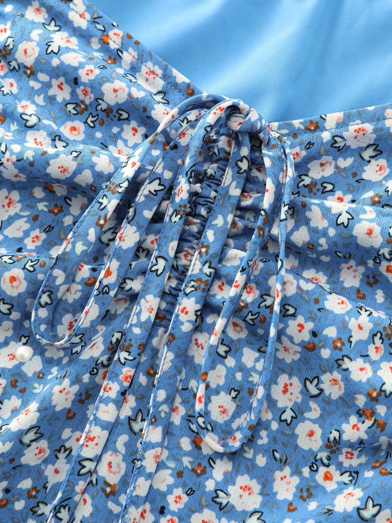 Floral Print V-Neck Cami Mini Dress sold by Bloomchic product image thumbnail 5