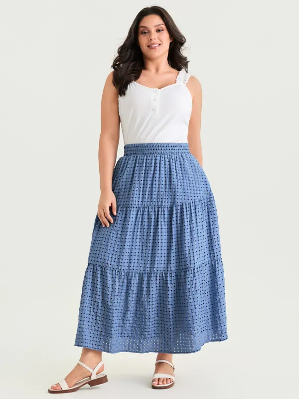 Polka Dot Pocket Flowy Maxi Skirt made by Bloomchic