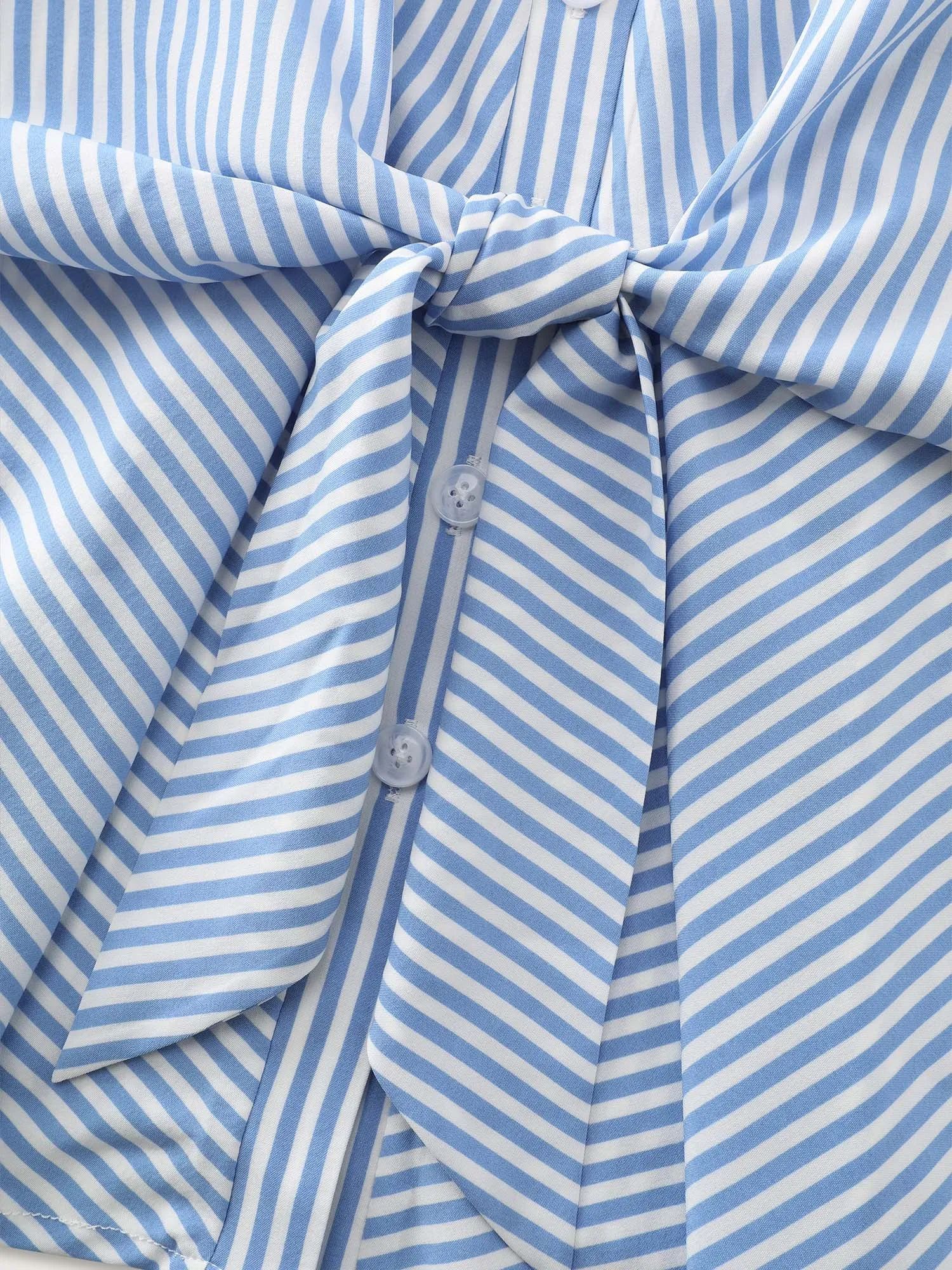 Striped Print Tie-Front Blouse sold by Bloomchic product image thumbnail 5