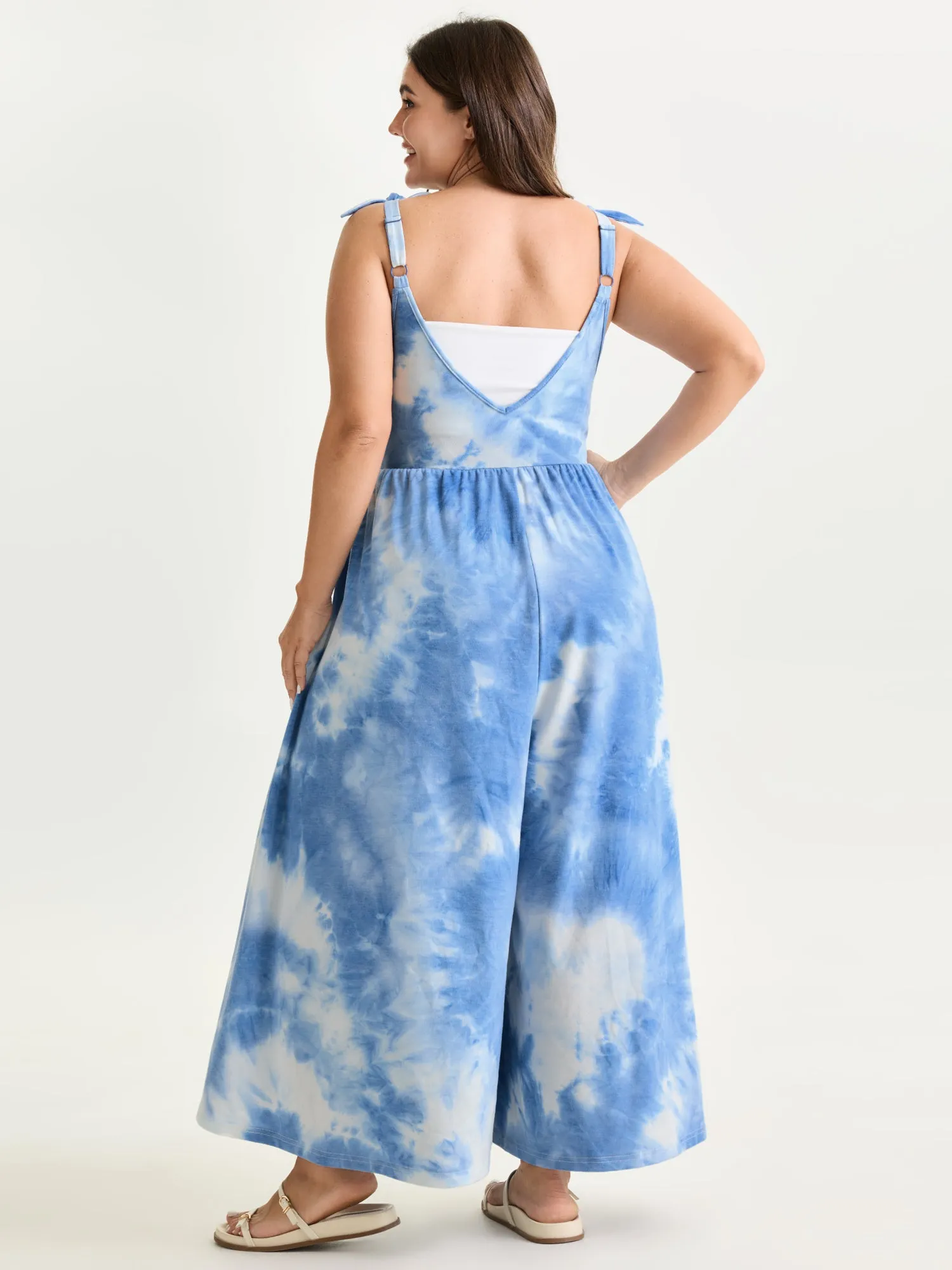 Tie Dye Stretchy Sleeveless Jumpsuit sold by Bloomchic product image thumbnail 5