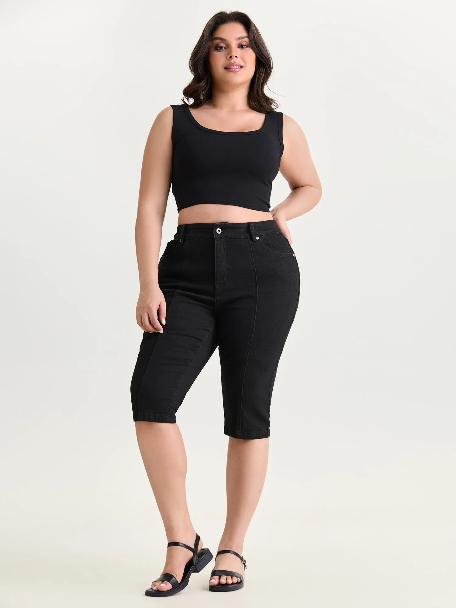 Cowboy Tummy-Control Skinny-Fit Jeans sold by Bloomchic