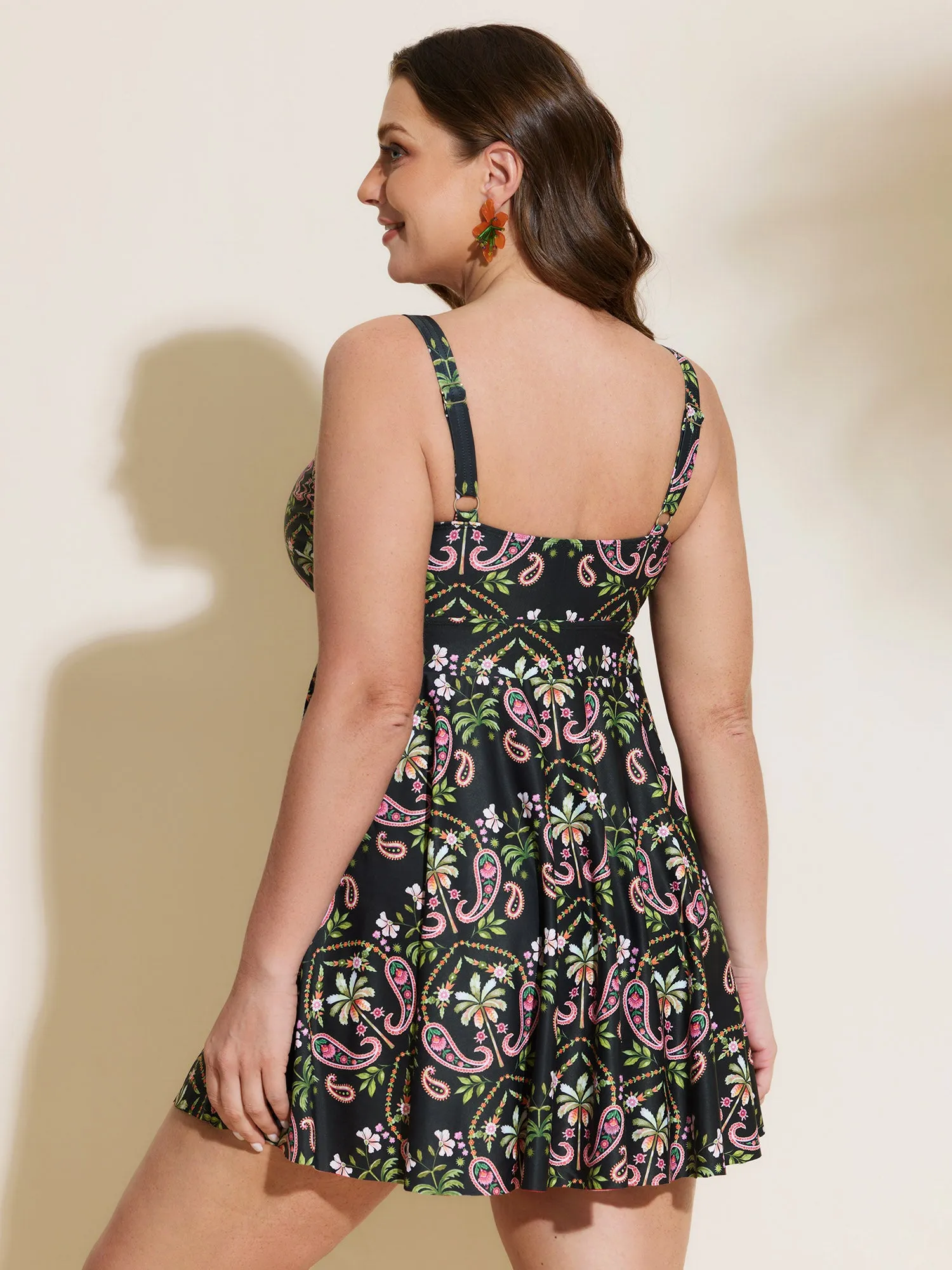Floral Print Pockets Flowy Swim Dress sold by Bloomchic product image thumbnail 4