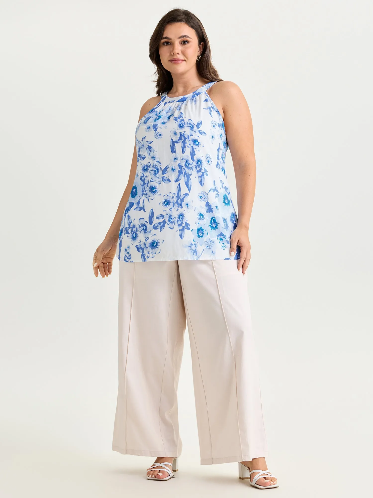 Floral Print Halter Neckline Tank Top sold by Bloomchic product image thumbnail 4