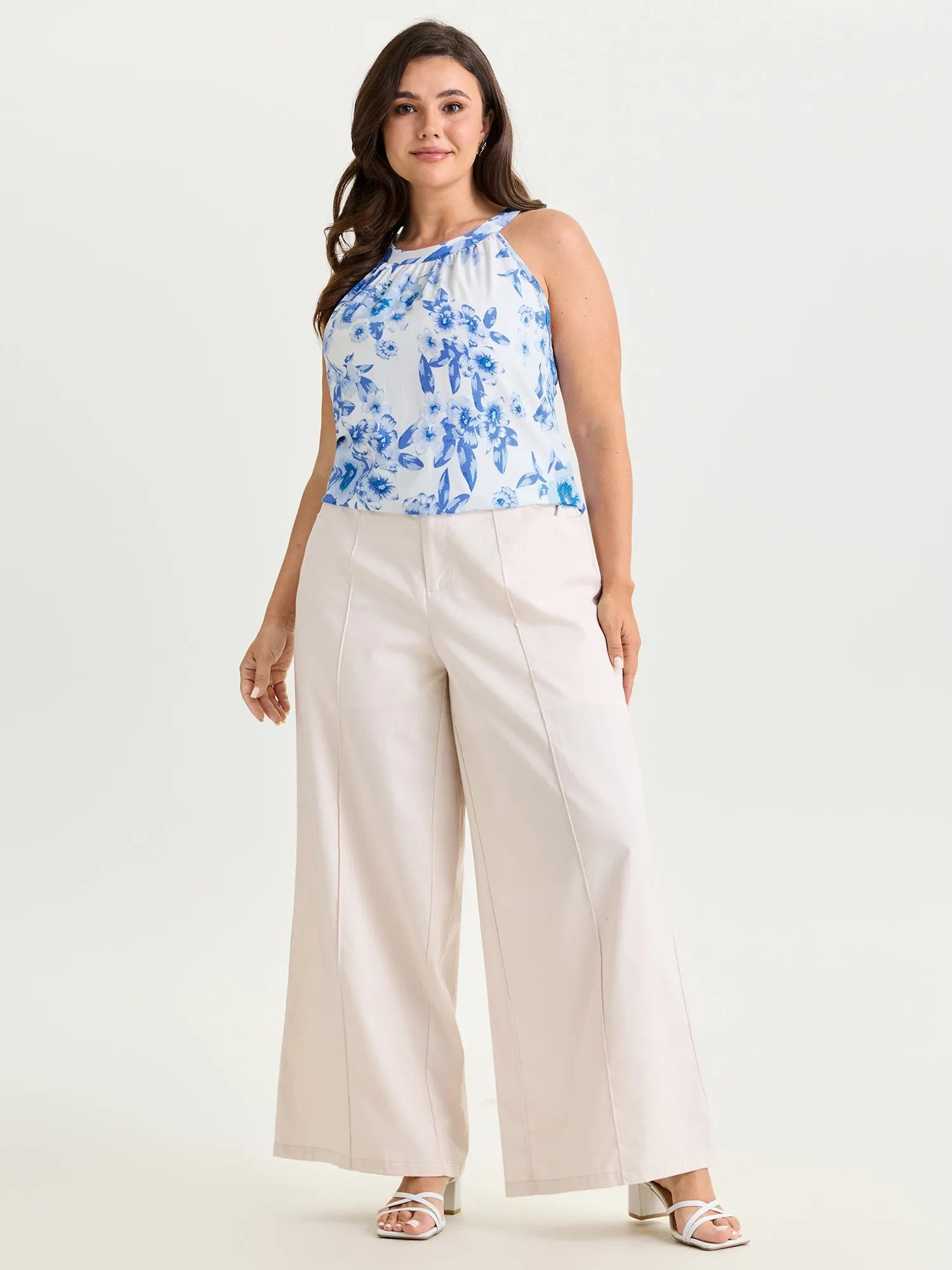 Floral Print Halter Neckline Tank Top sold by Bloomchic product image thumbnail 3