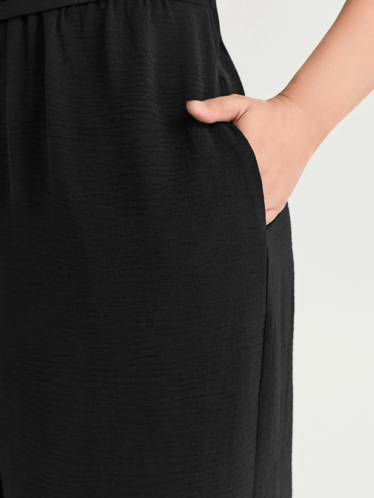 Shirred Waist-Defining Flowy Jumpsuit sold by Bloomchic product image thumbnail 3
